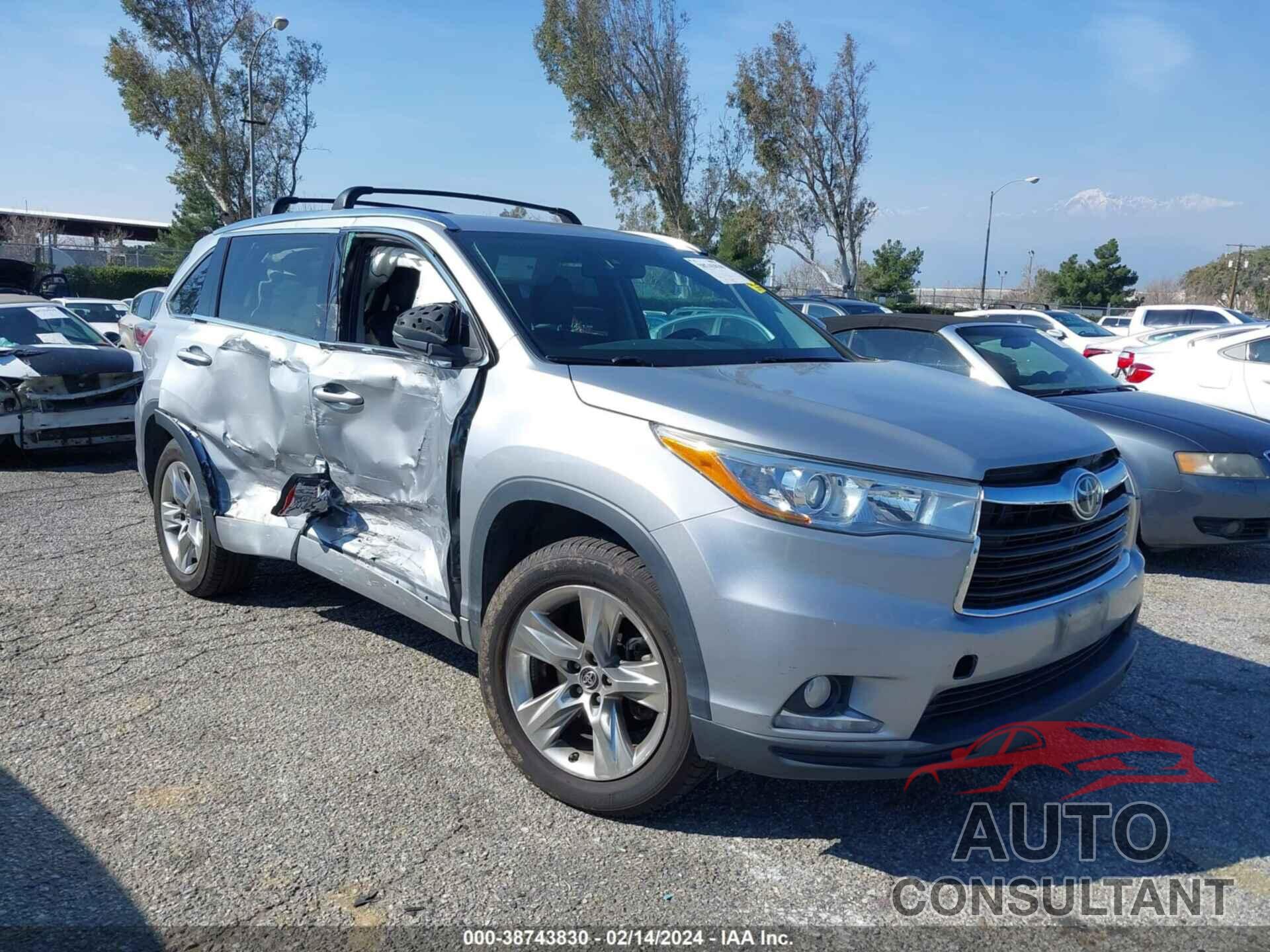 TOYOTA HIGHLANDER 2016 - 5TDYKRFH5GS130006