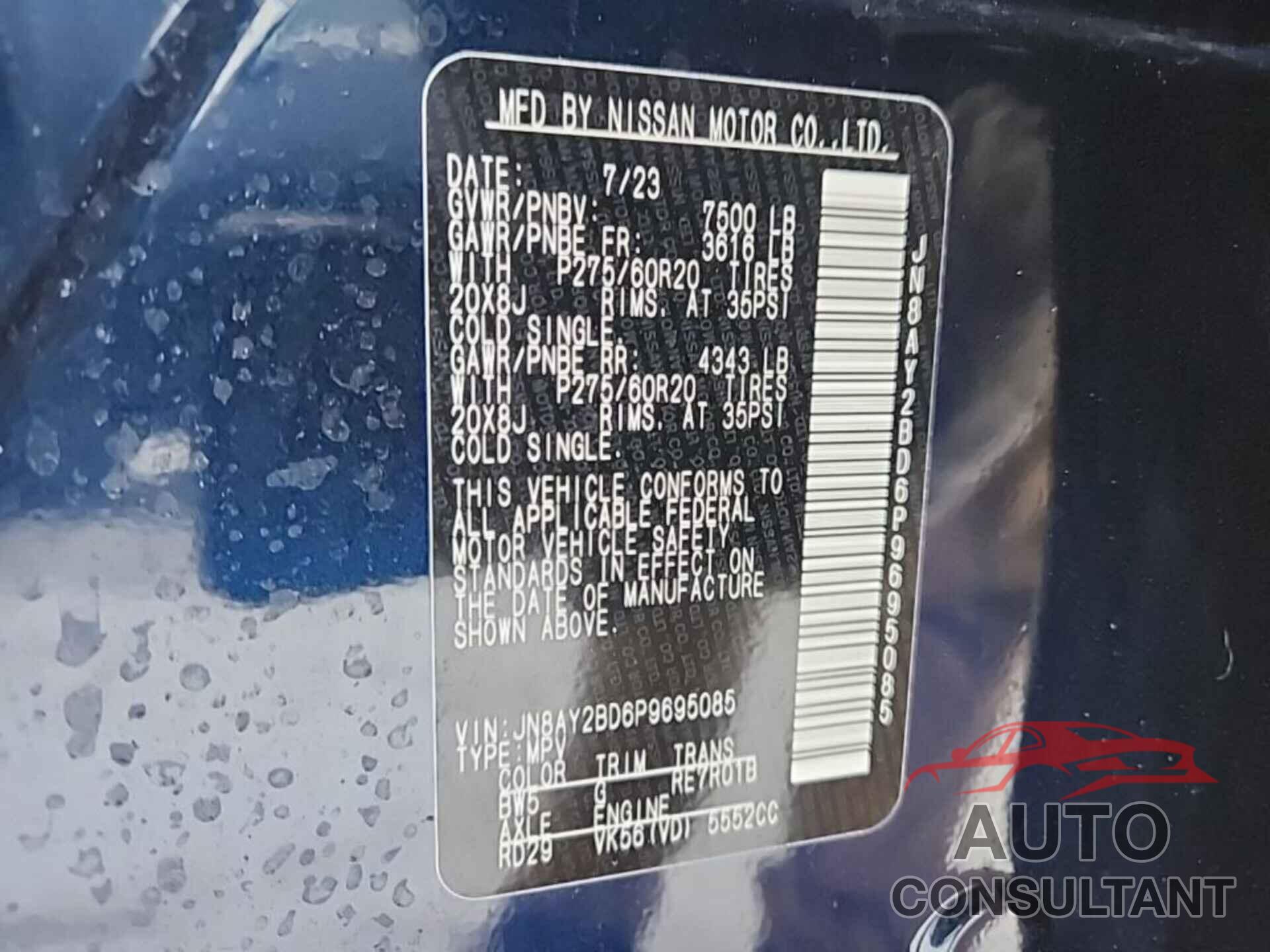 NISSAN ARMADA 2023 - JN8AY2BD6P9695085