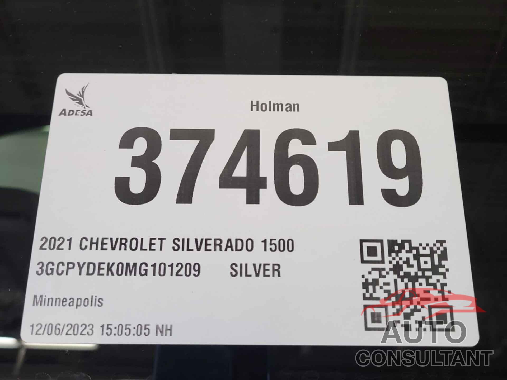 CHEVROLET SILVERADO 2021 - 3GCPYDEK0MG101209
