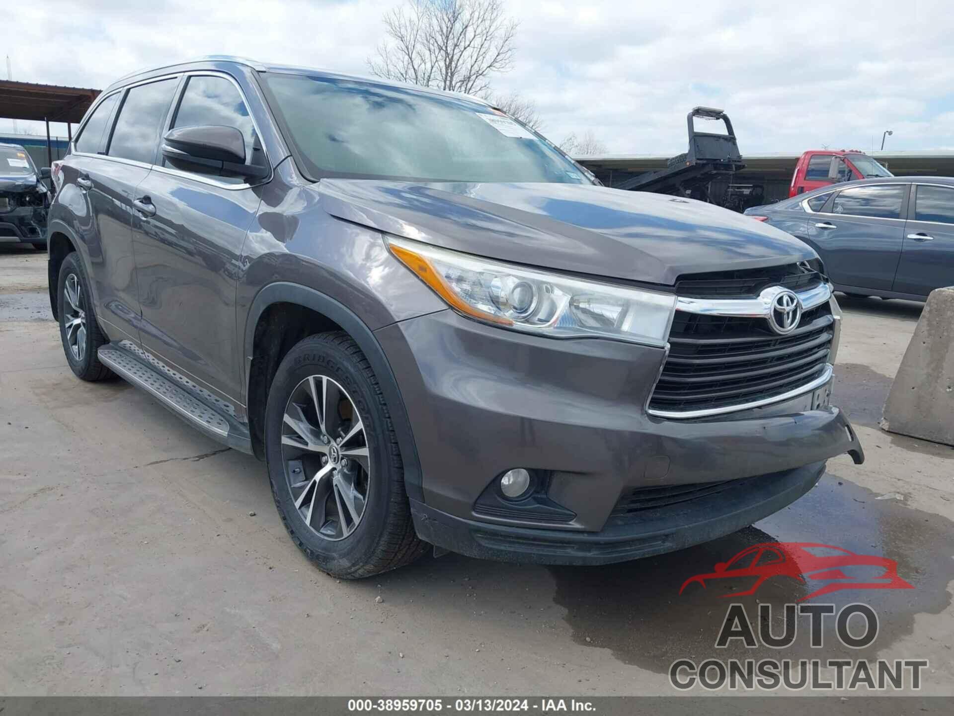 TOYOTA HIGHLANDER 2016 - 5TDKKRFH7GS145662