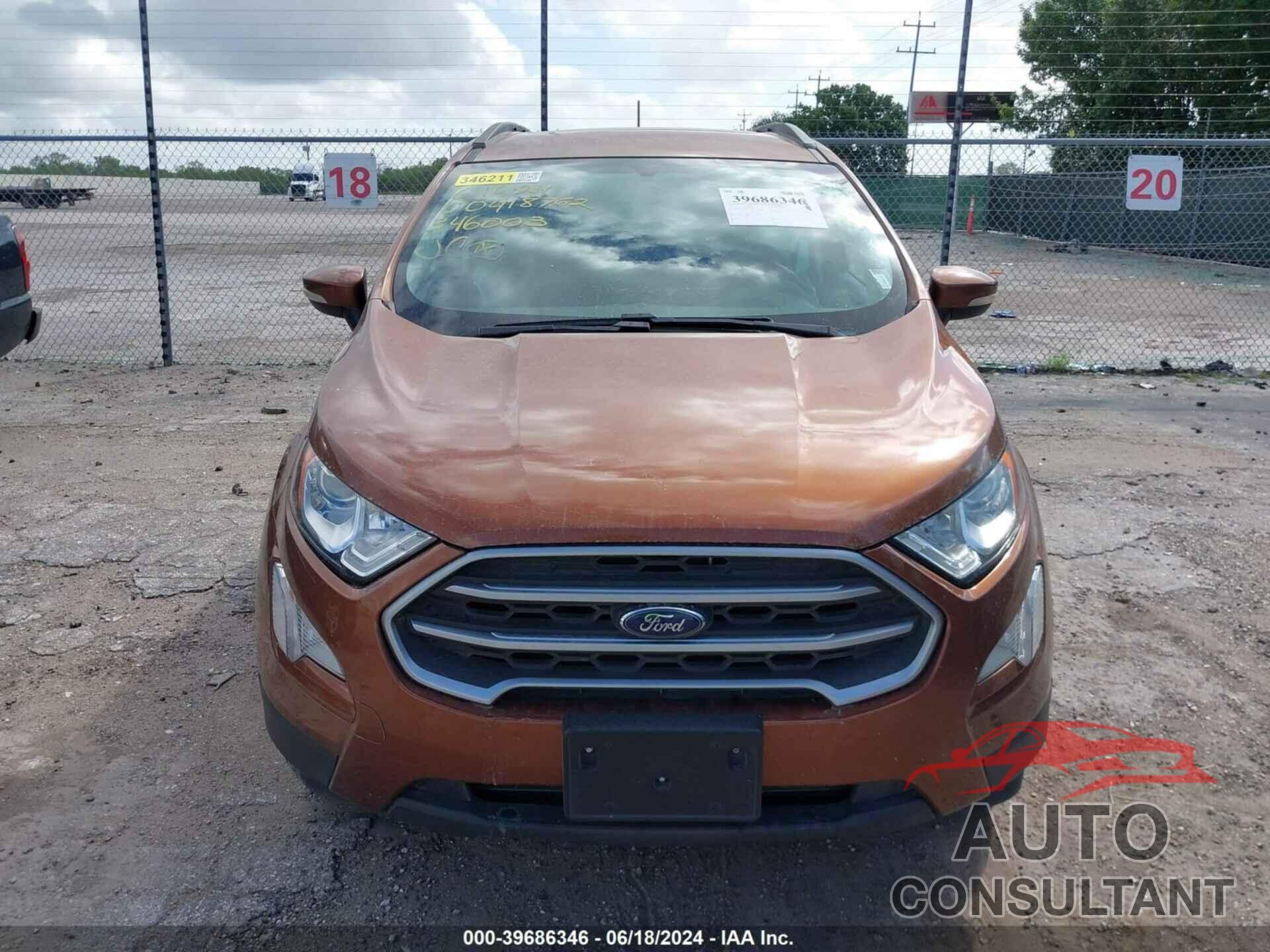 FORD ECOSPORT 2020 - MAJ6S3GL4LC346003