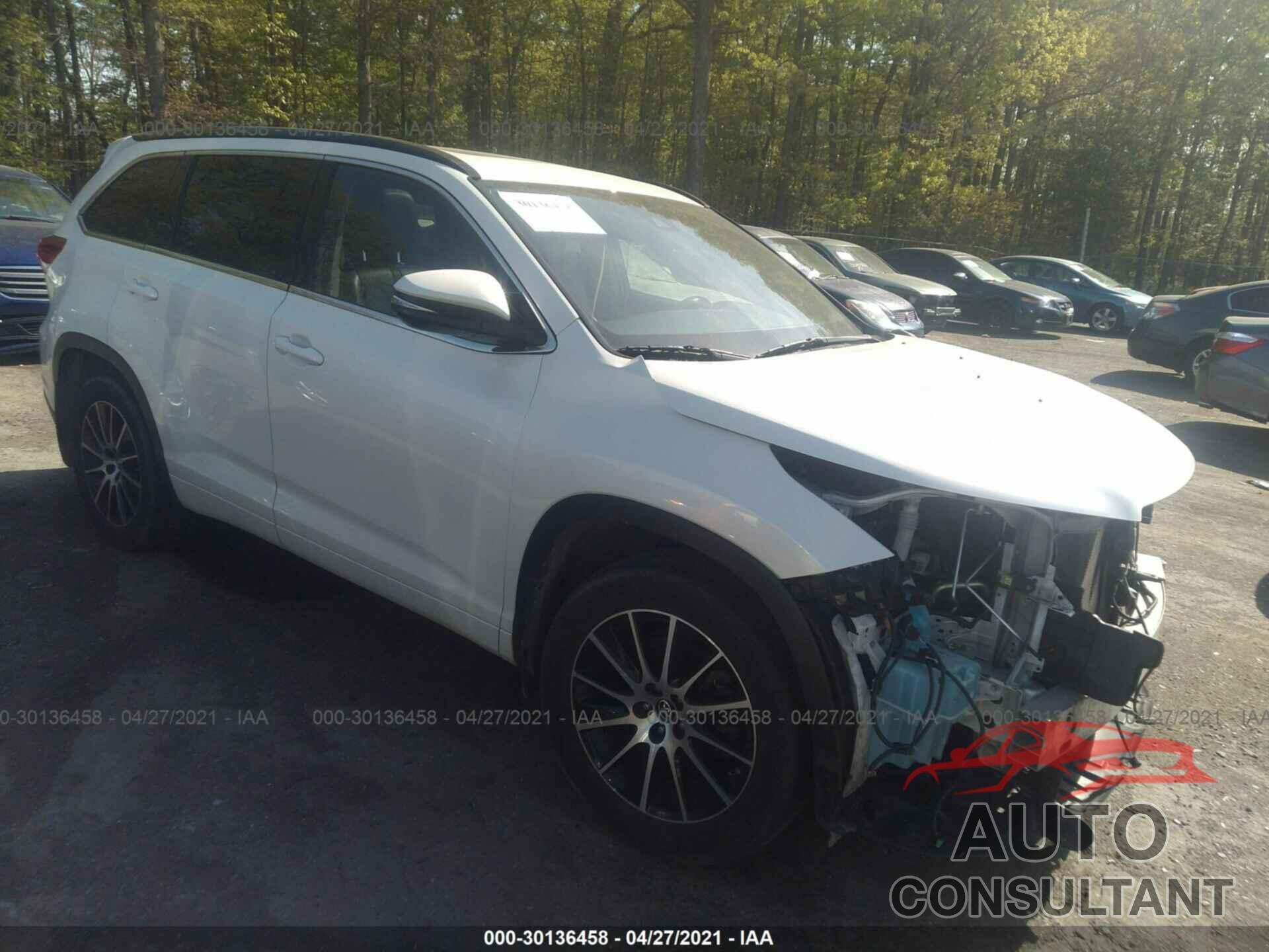 TOYOTA HIGHLANDER 2017 - 5TDJZRFH3HS517412