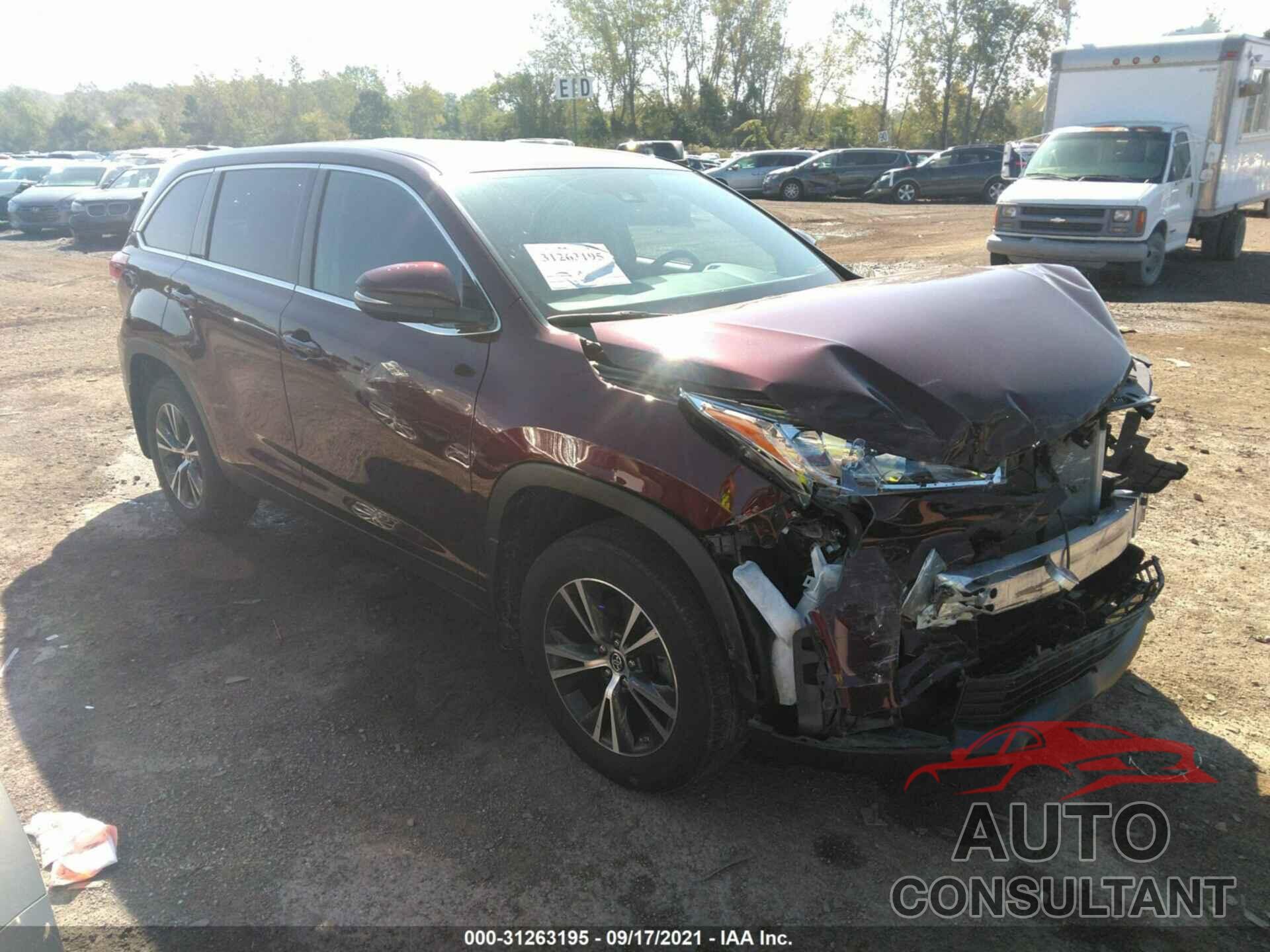 TOYOTA HIGHLANDER 2019 - 5TDBZRFH4KS987279