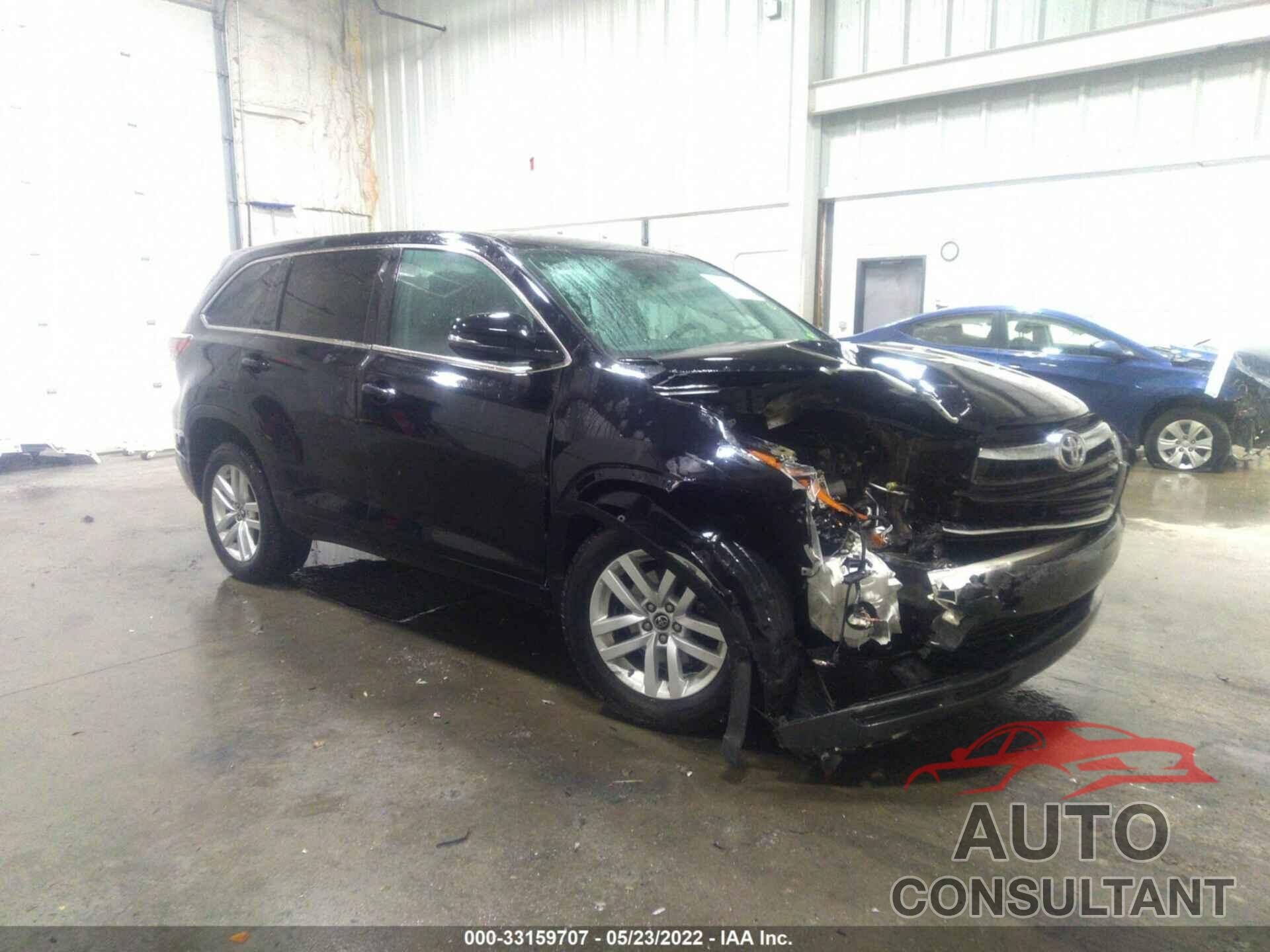 TOYOTA HIGHLANDER 2016 - 5TDZARFH1GS020173