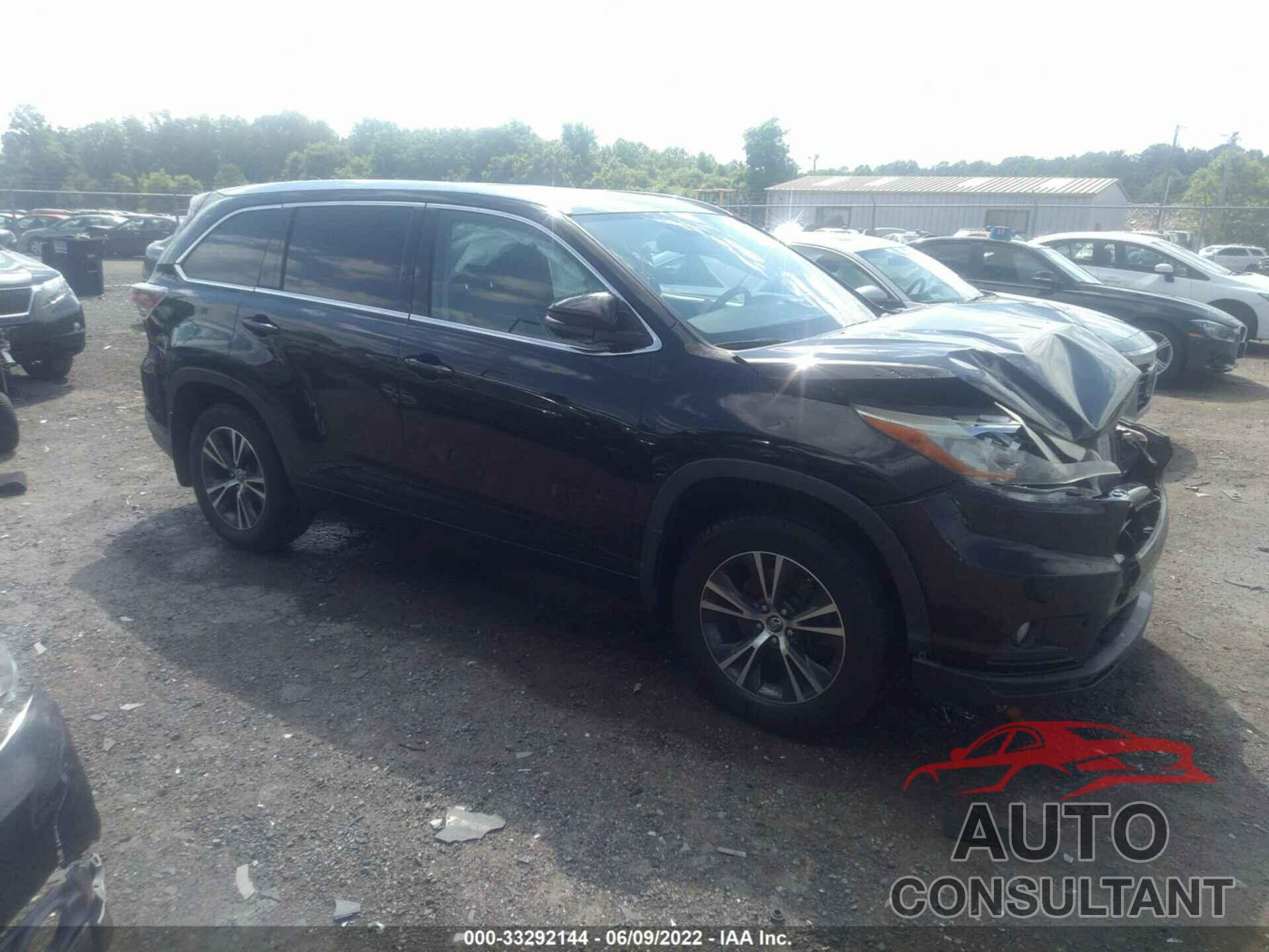 TOYOTA HIGHLANDER 2016 - 5TDJKRFH4GS252065
