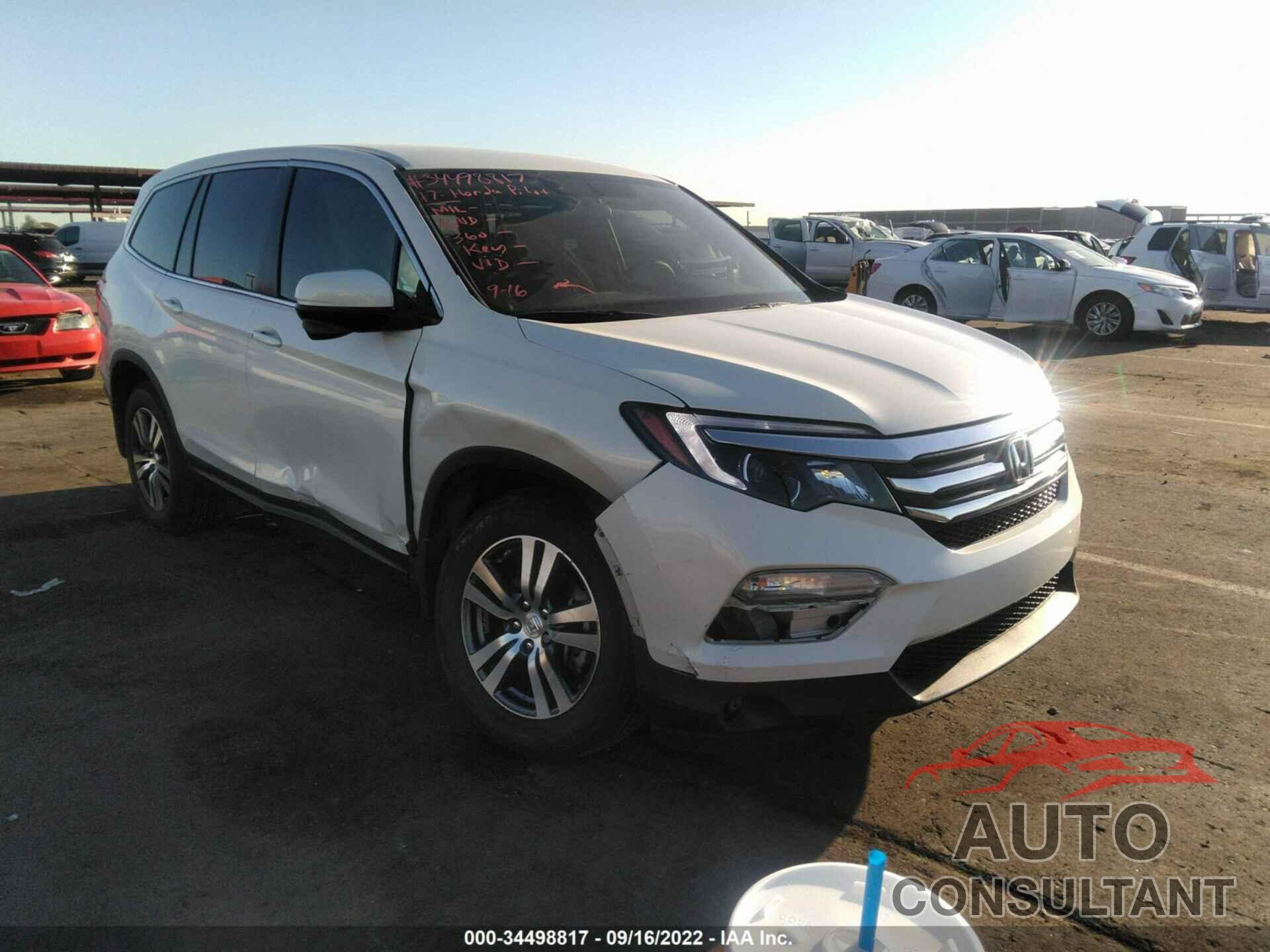 HONDA PILOT 2017 - 5FNYF5H33HB027977