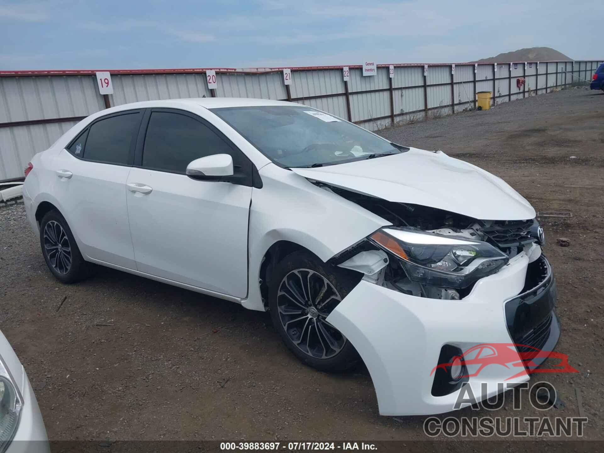 TOYOTA COROLLA 2016 - 2T1BURHE2GC565724
