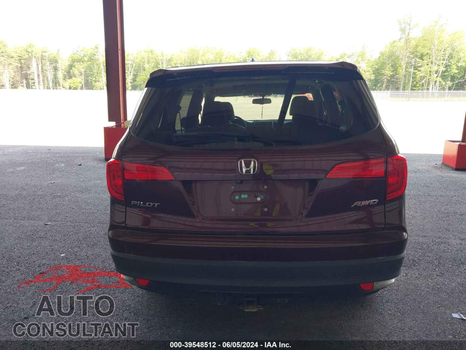 HONDA PILOT 2017 - 5FNYF6H55HB024862