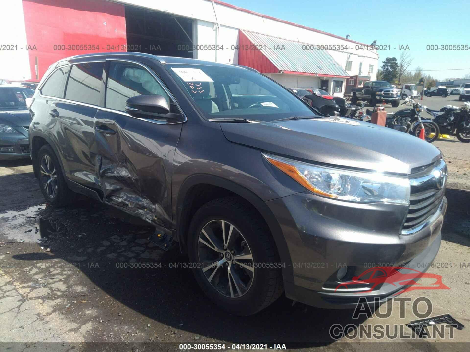 TOYOTA HIGHLANDER 2016 - 5TDJKRFH1GS355914