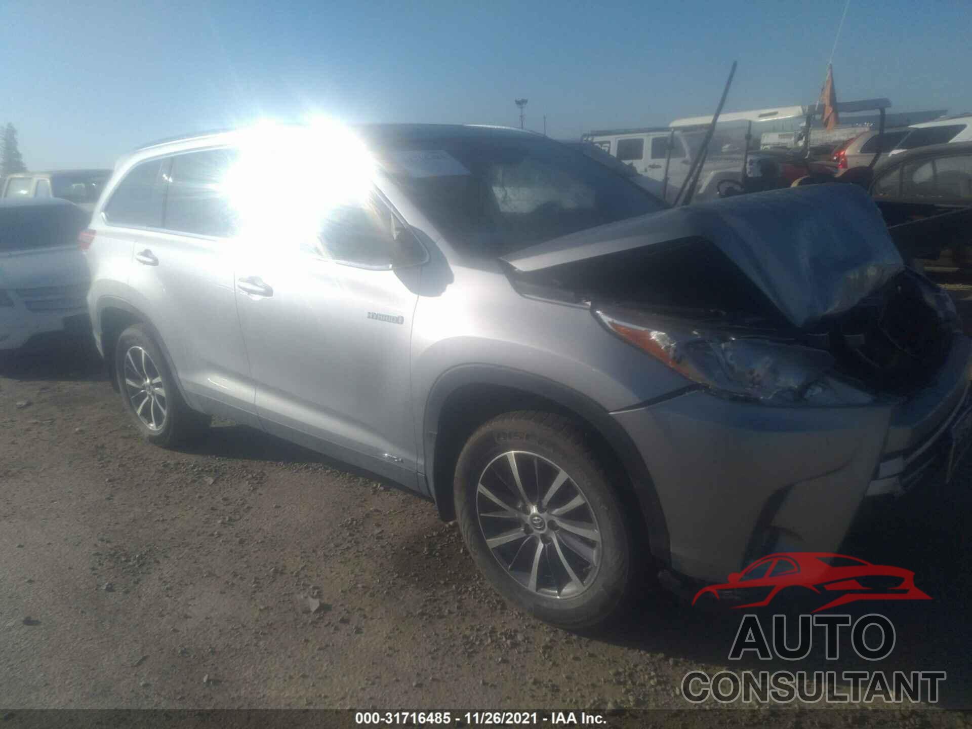 TOYOTA HIGHLANDER 2019 - 5TDJGRFH8KS072923