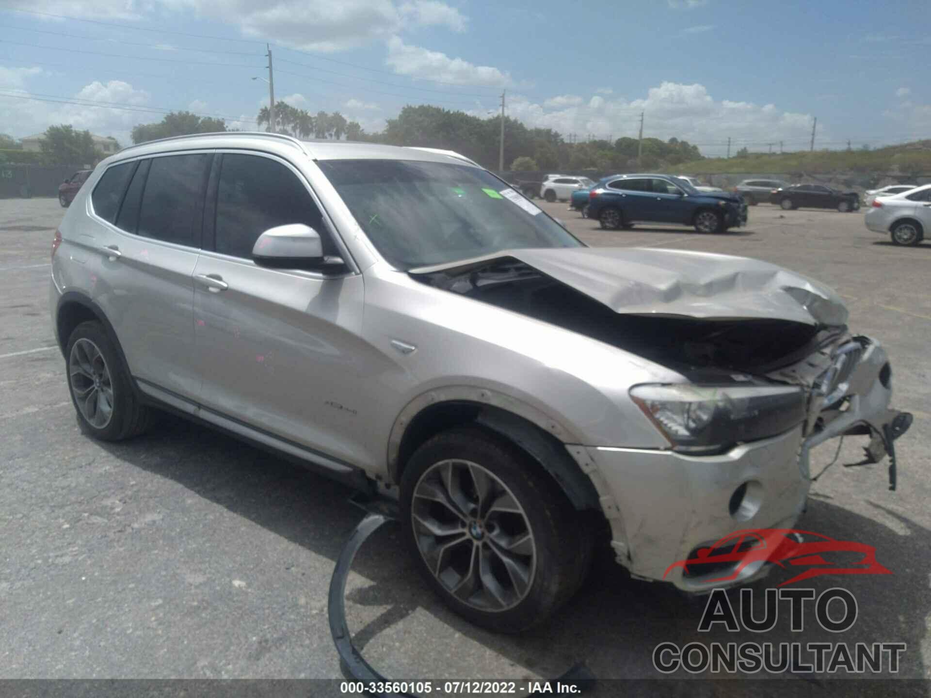 BMW X3 2016 - 5UXWZ7C51G0M83703