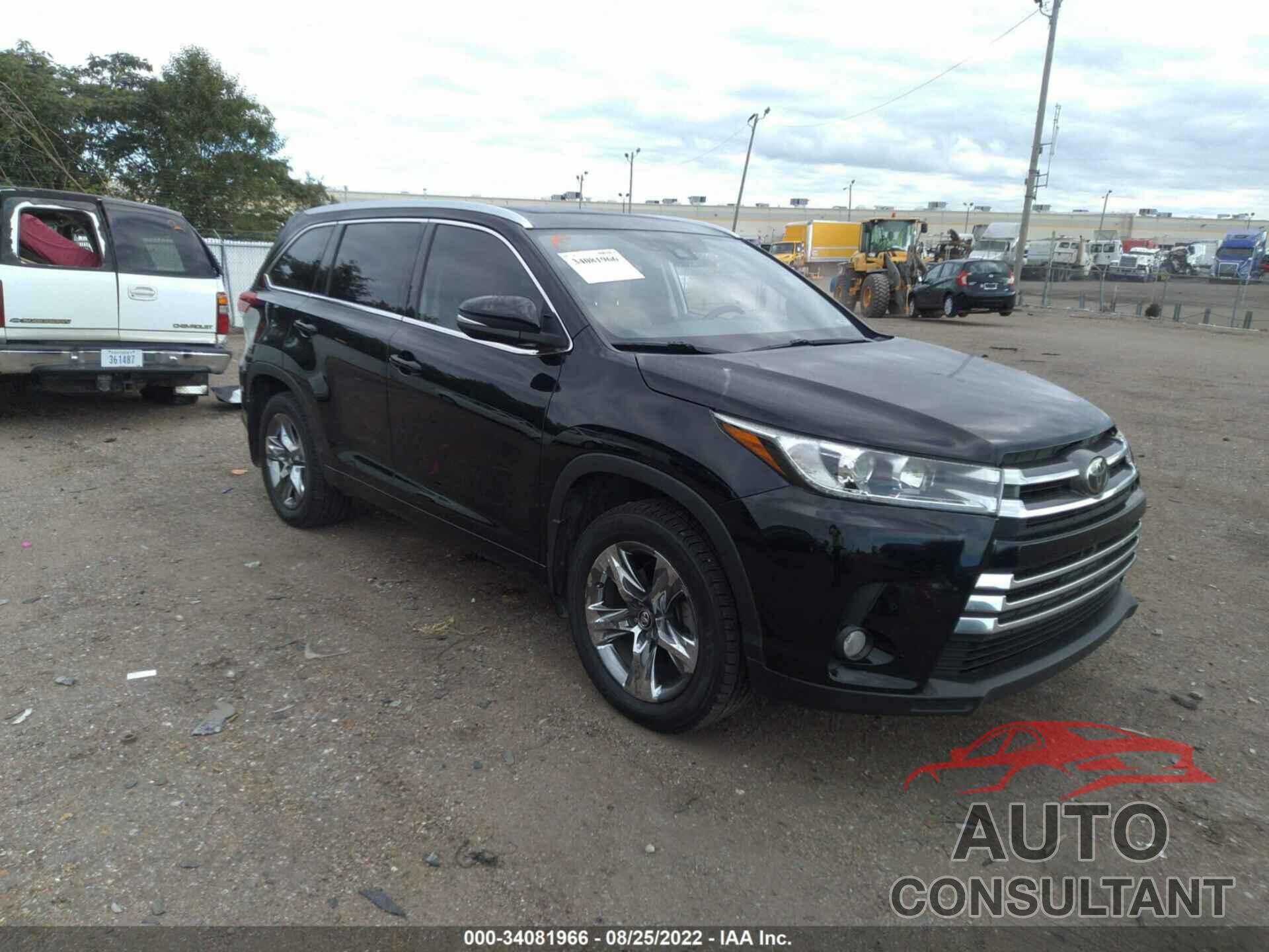 TOYOTA HIGHLANDER 2018 - 5TDDZRFH3JS899539