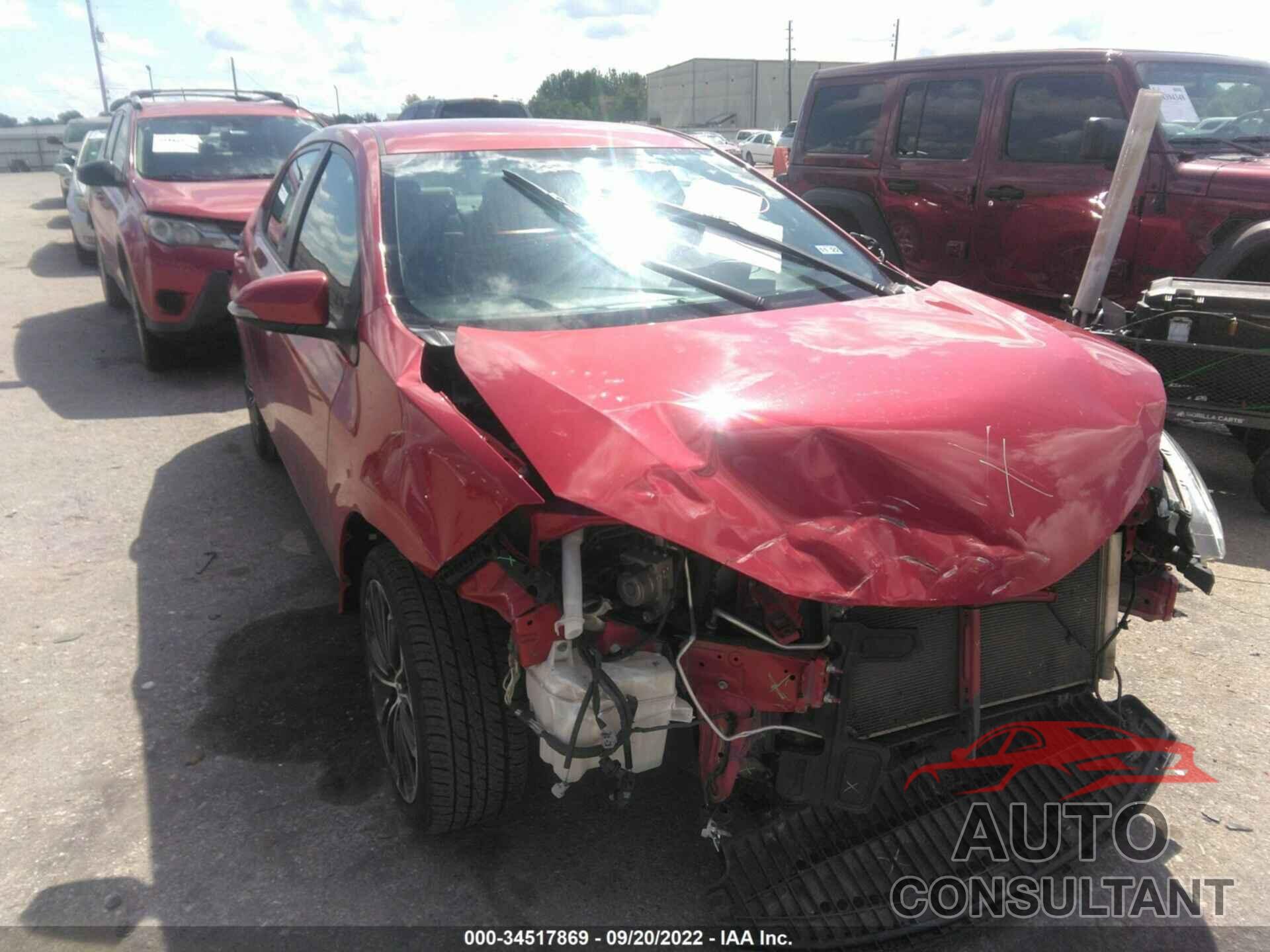 TOYOTA COROLLA 2016 - 2T1BURHE9GC619780