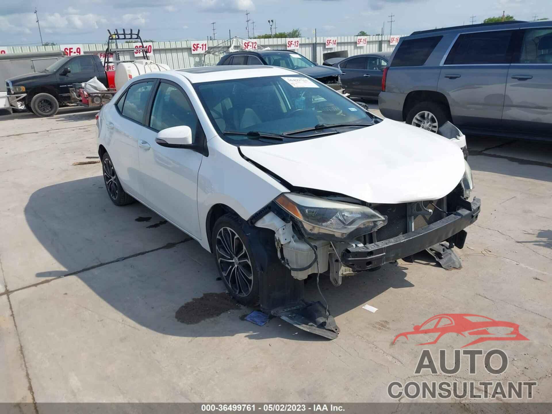TOYOTA COROLLA 2015 - 5YFBURHE5FP179068