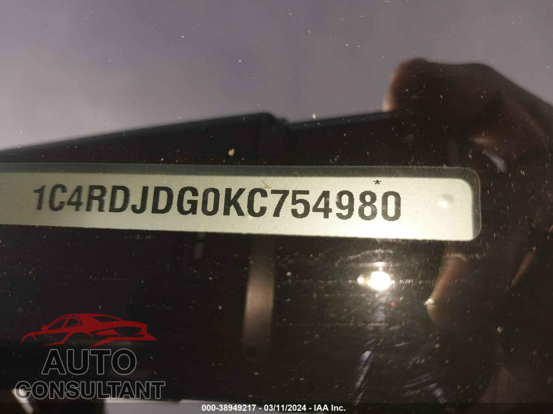 DODGE DURANGO 2019 - 1C4RDJDG0KC754980