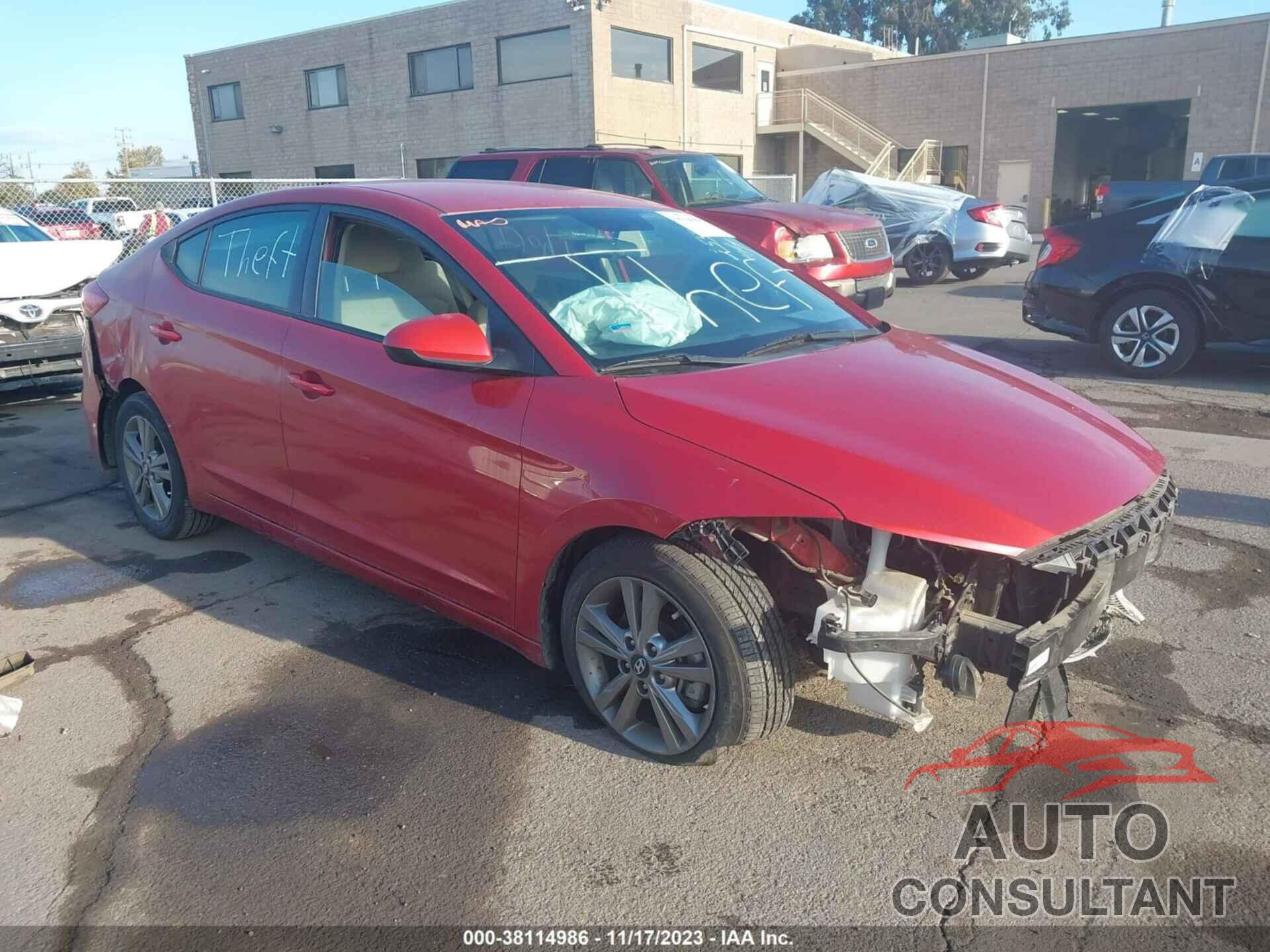 HYUNDAI ELANTRA 2017 - 5NPD84LF4HH191602