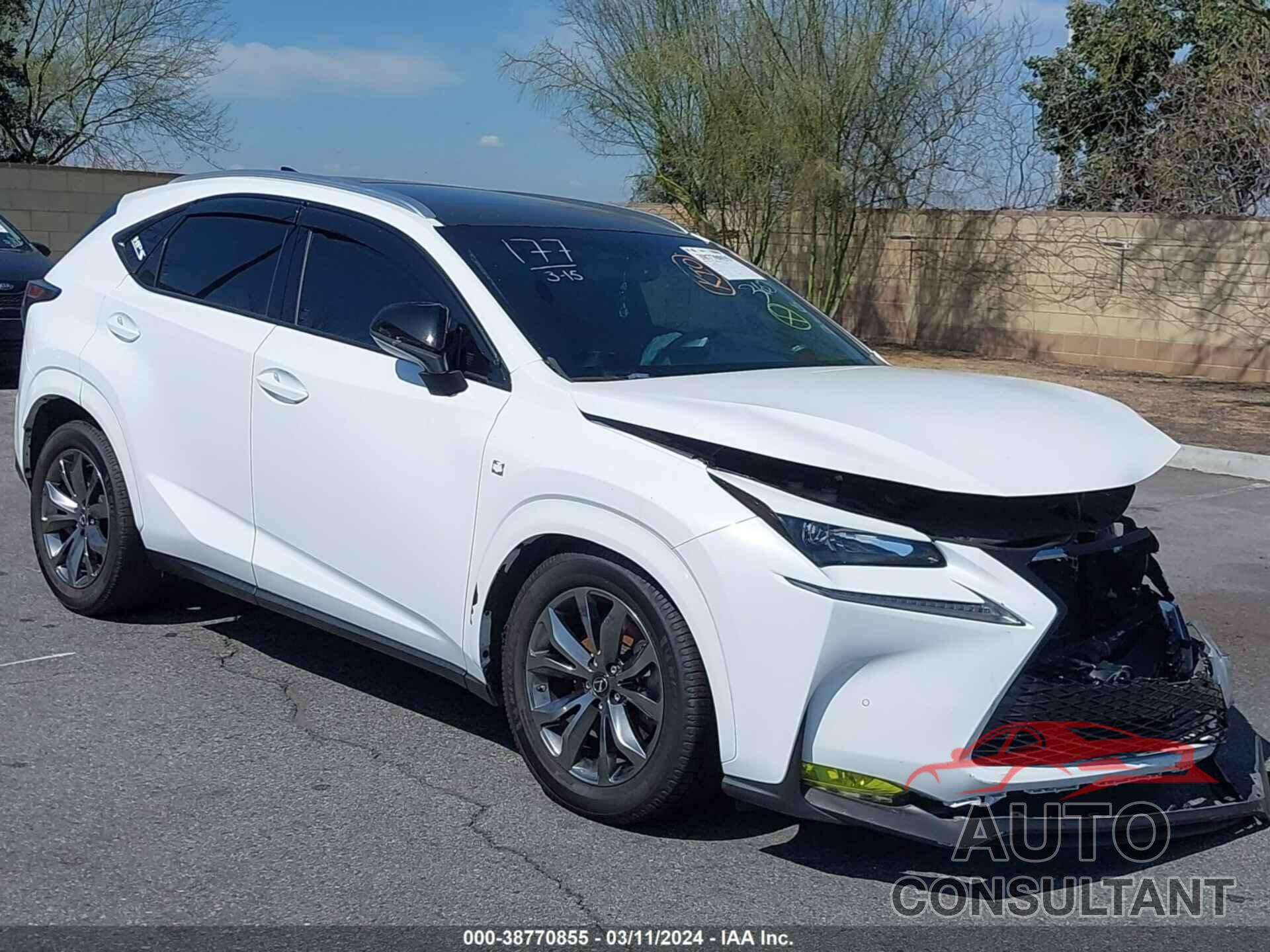 LEXUS NX 200T 2016 - JTJYARBZ5G2033832