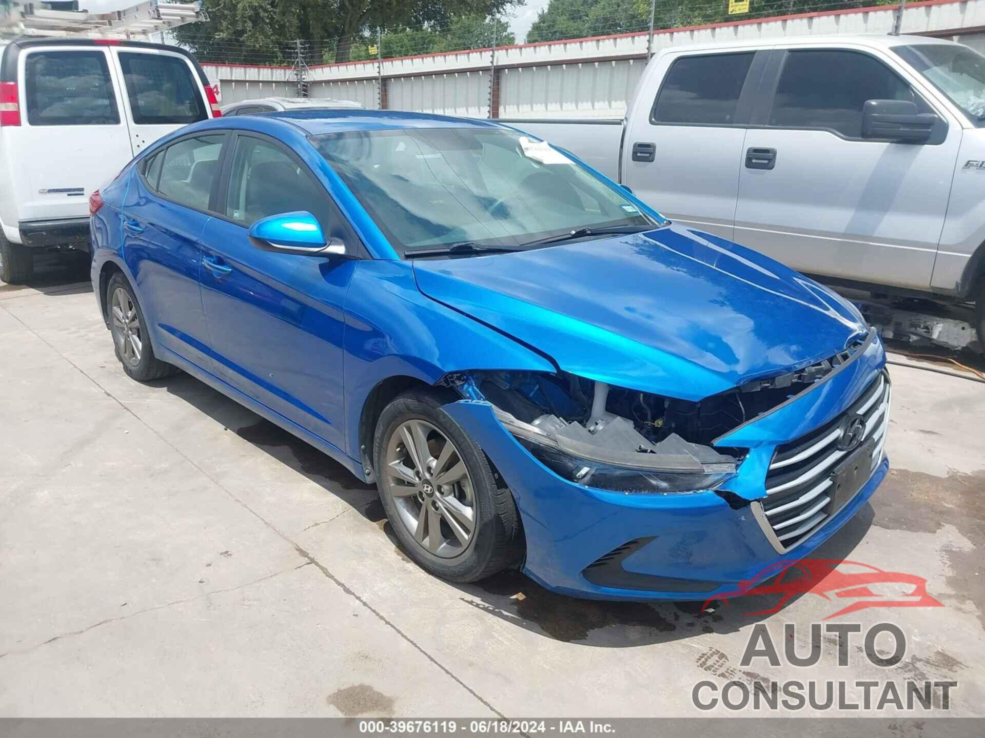 HYUNDAI ELANTRA 2018 - 5NPD84LF9JH249046