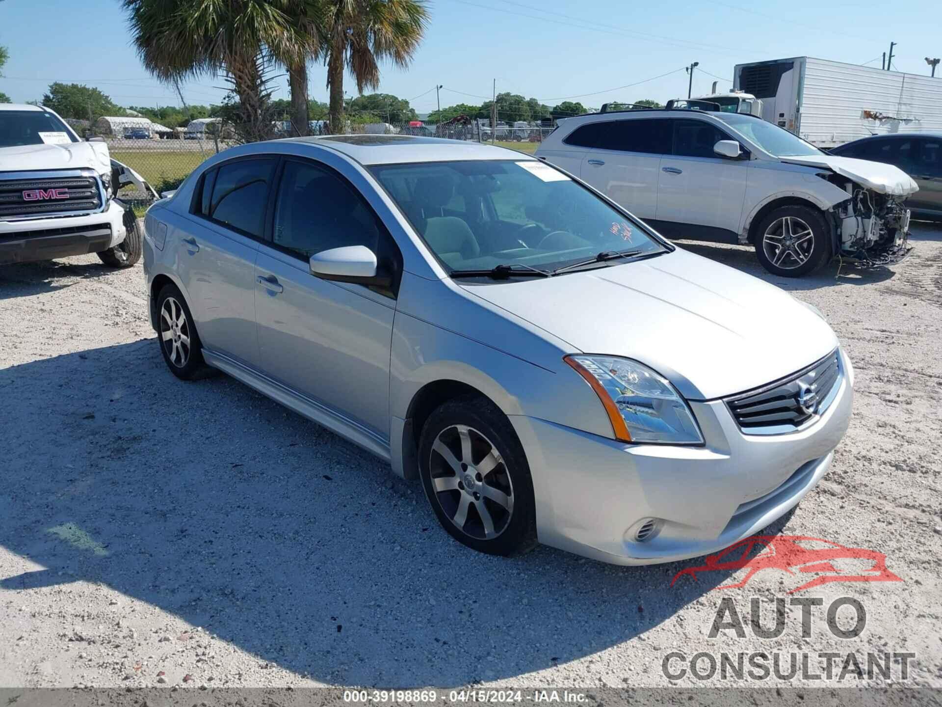 NISSAN SENTRA 2012 - 3N1AB6AP8CL662724