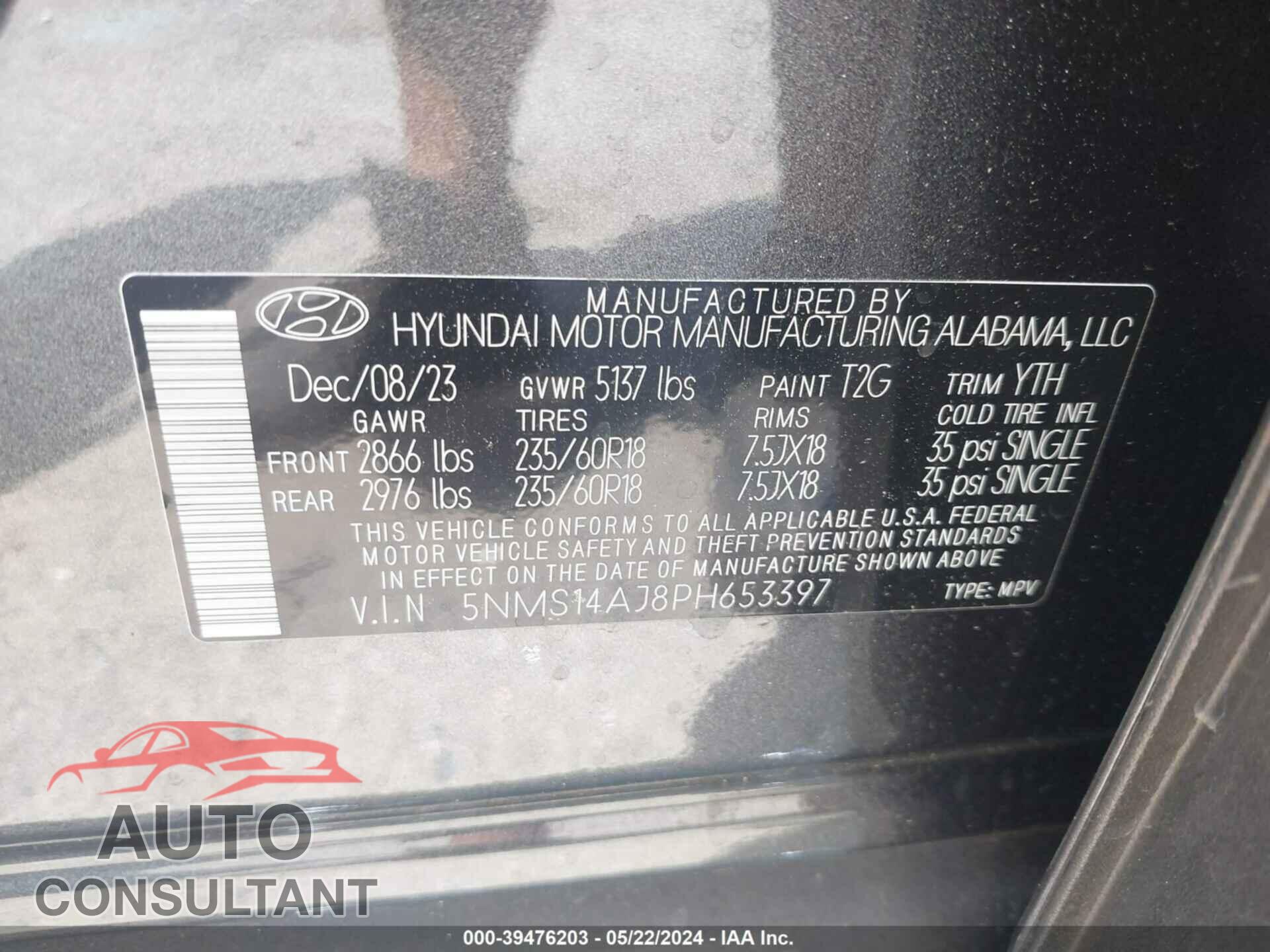 HYUNDAI SANTA FE 2023 - 5NMS14AJ8PH653397