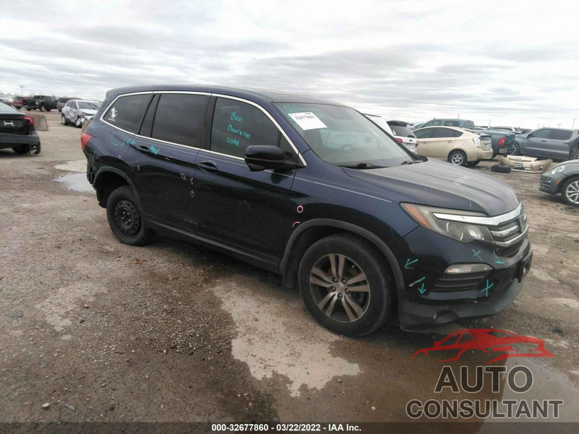 HONDA PILOT 2016 - 5FNYF5H66GB004203