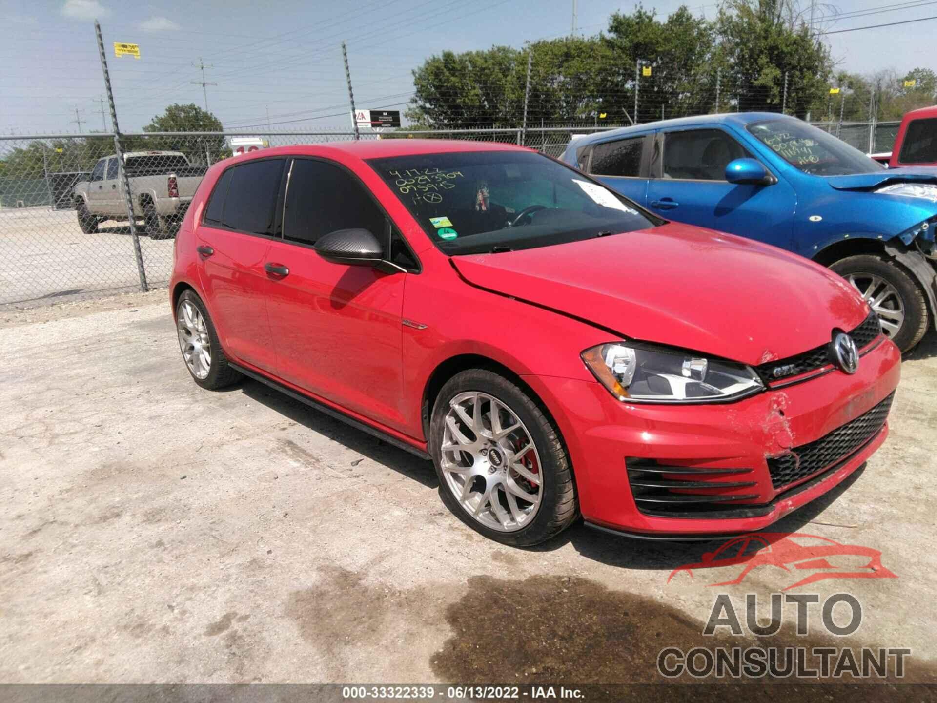 VOLKSWAGEN GOLF GTI 2017 - 3VW4T7AU1HM075945