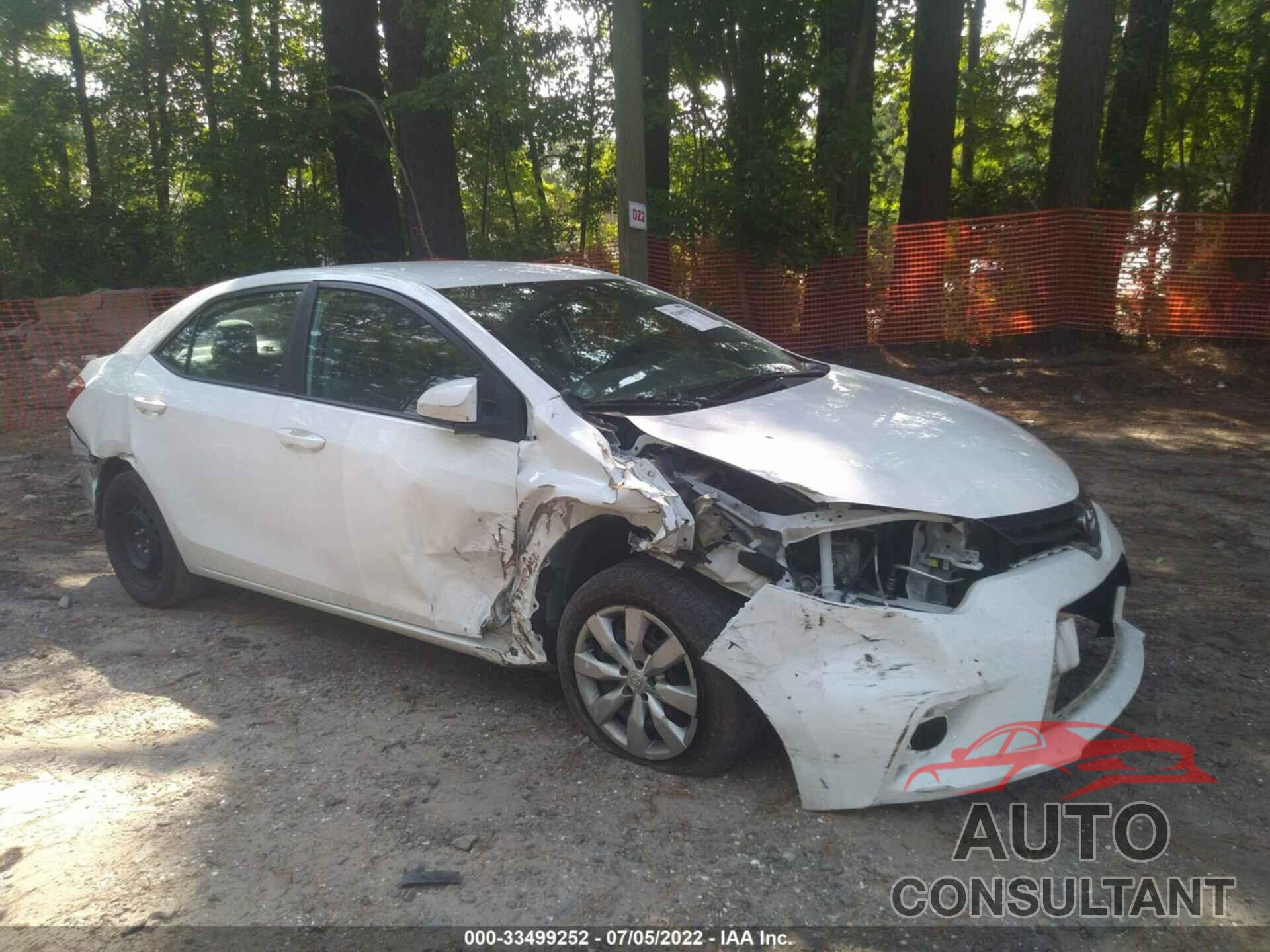 TOYOTA COROLLA 2016 - 5YFBURHE5GP475497