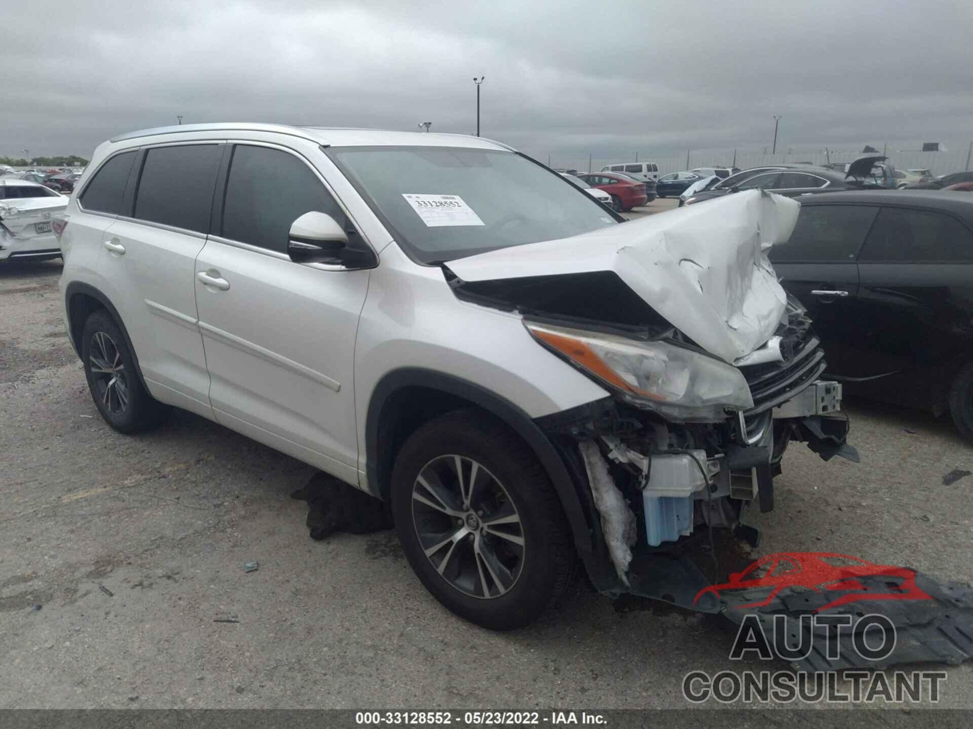 TOYOTA HIGHLANDER 2016 - 5TDKKRFH5GS157857