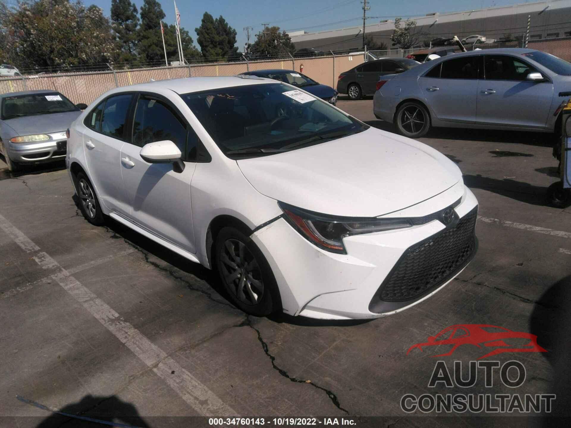 TOYOTA COROLLA 2020 - 5YFEPRAE0LP107320