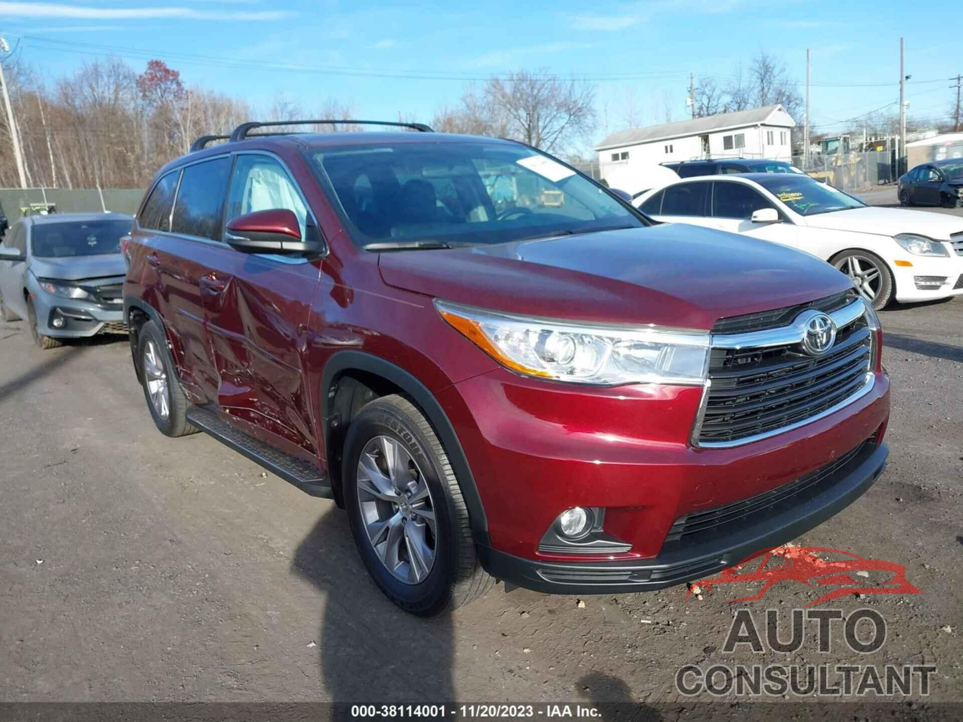 TOYOTA HIGHLANDER 2015 - 5TDBKRFH2FS117816