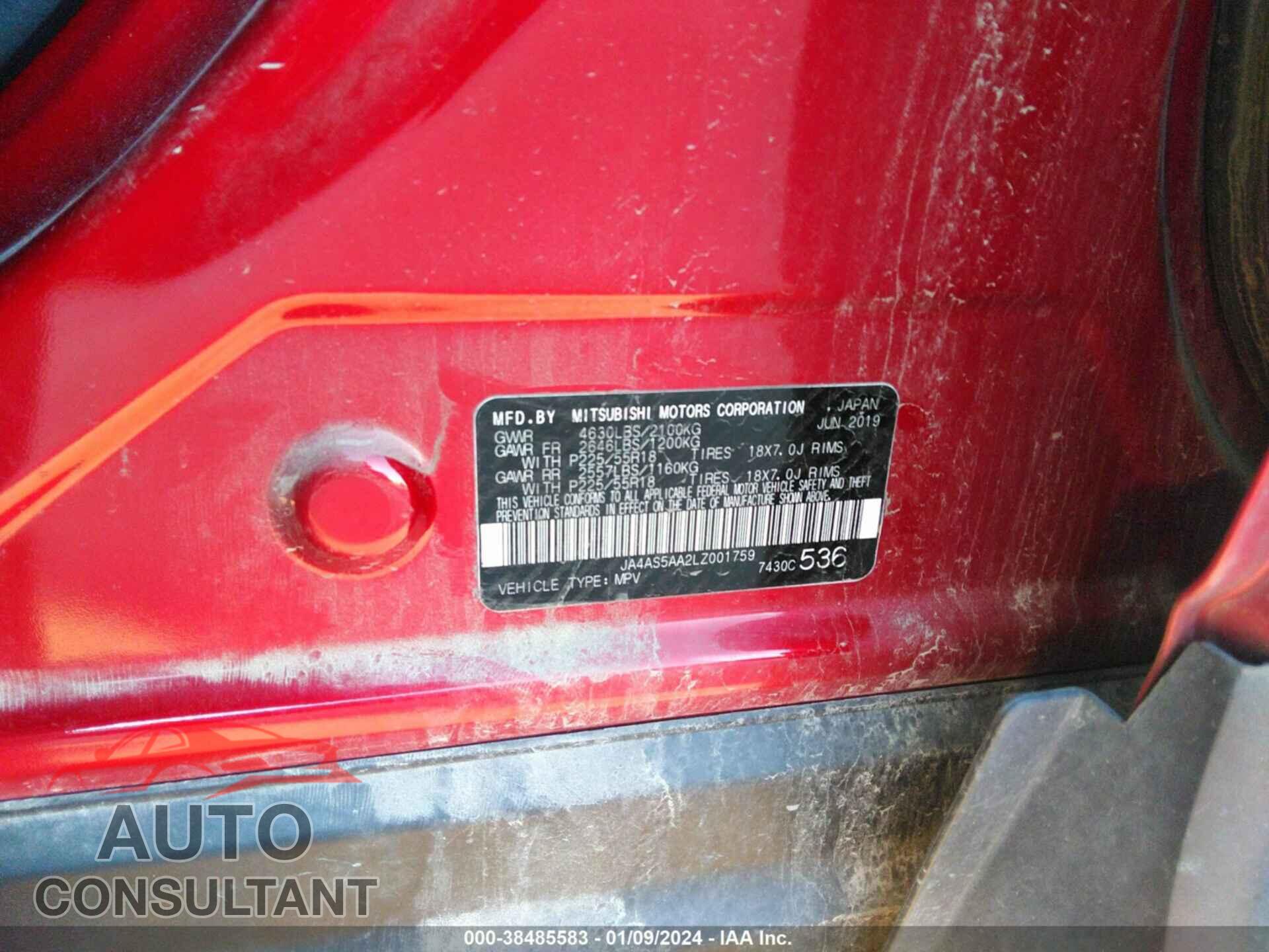 MITSUBISHI ECLIPSE CROSS 2020 - JA4AS5AA2LZ001759