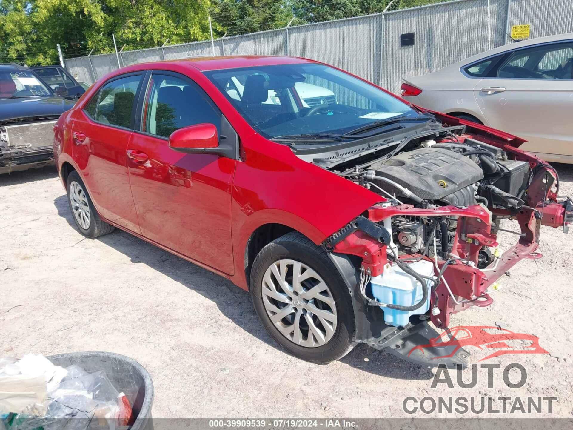TOYOTA COROLLA 2018 - 2T1BURHE3JC091306