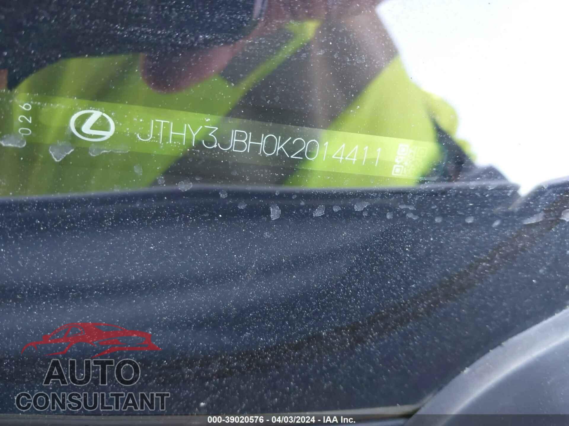 LEXUS UX 2019 - JTHY3JBH0K2014411