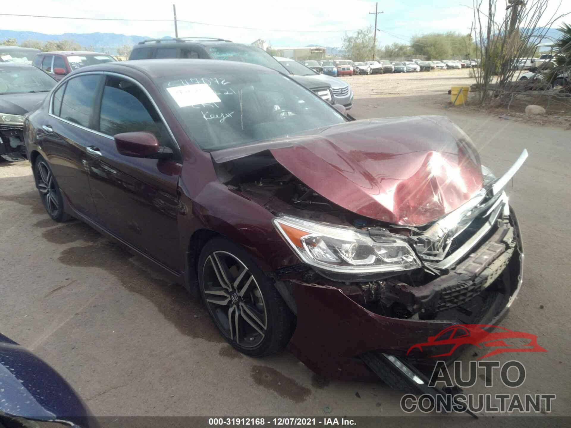 HONDA ACCORD SEDAN 2017 - 1HGCR2F58HA001020