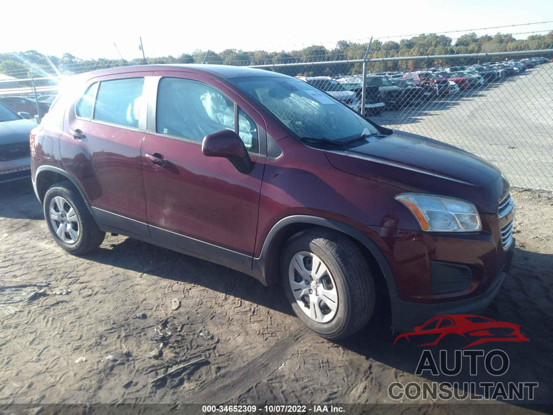 CHEVROLET TRAX 2016 - 3GNCJKSB5GL219996