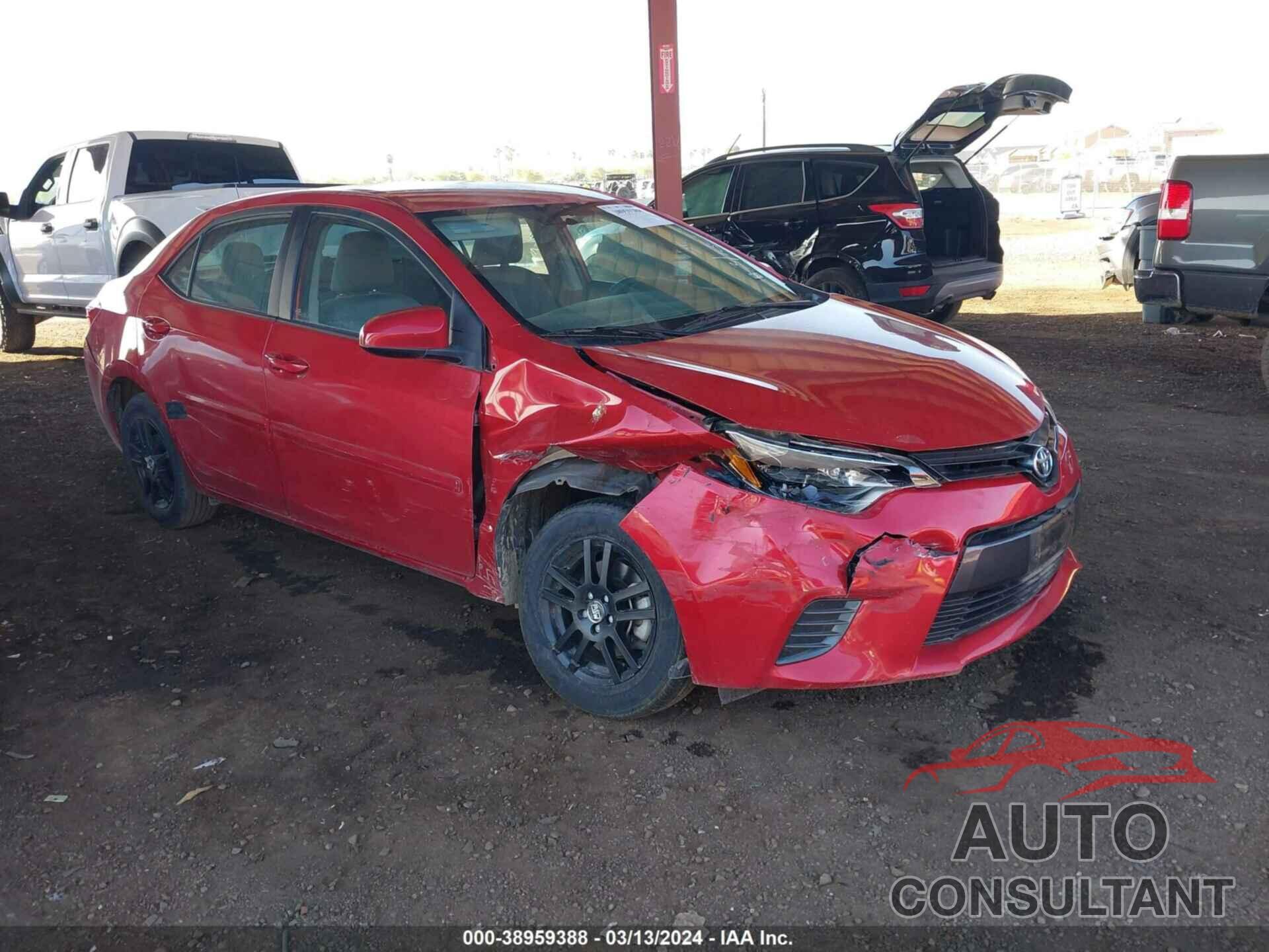 TOYOTA COROLLA 2016 - 5YFBURHE2GP561446