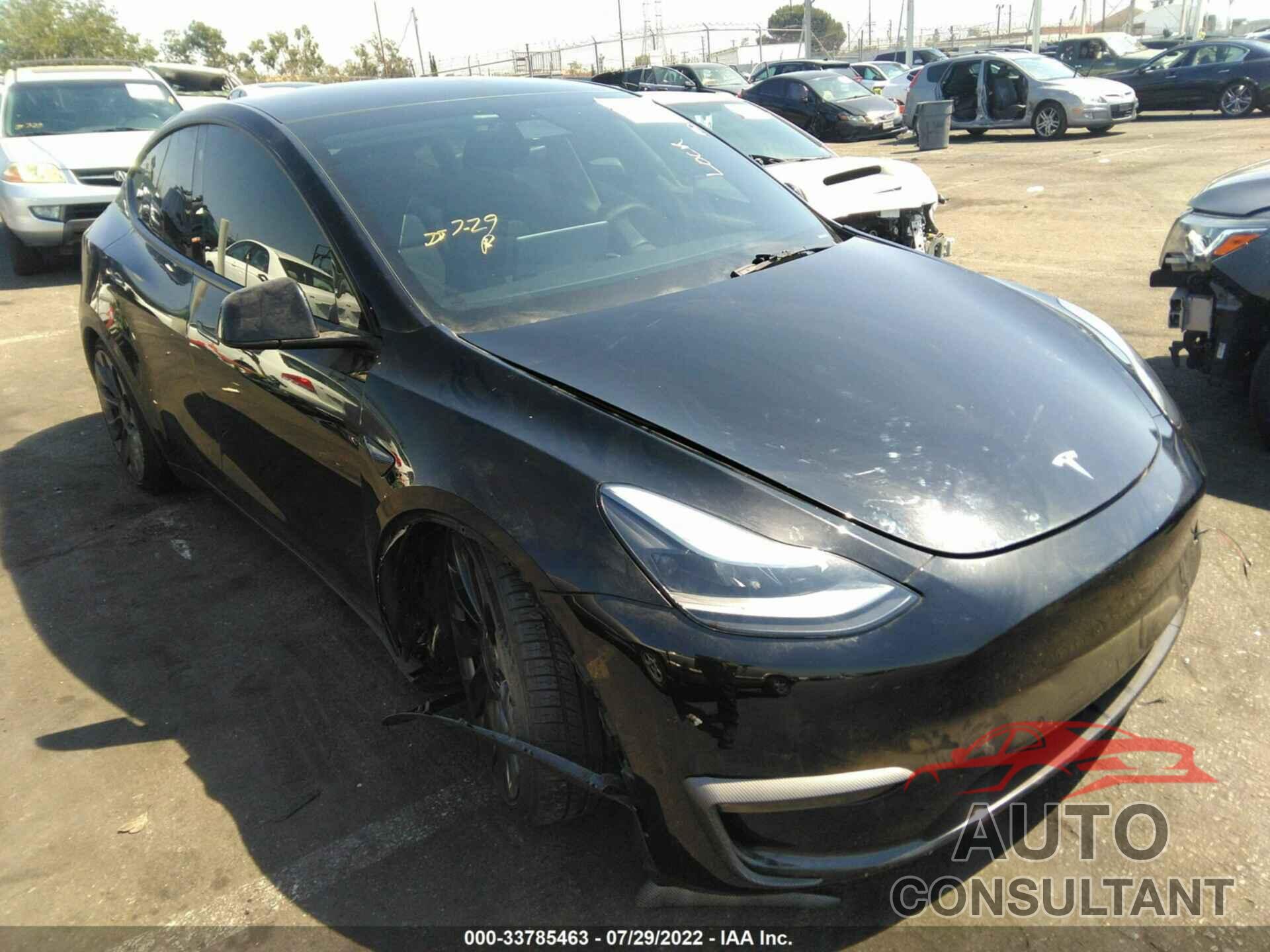 TESLA MODEL Y 2022 - 7SAYGDEF7NF343094