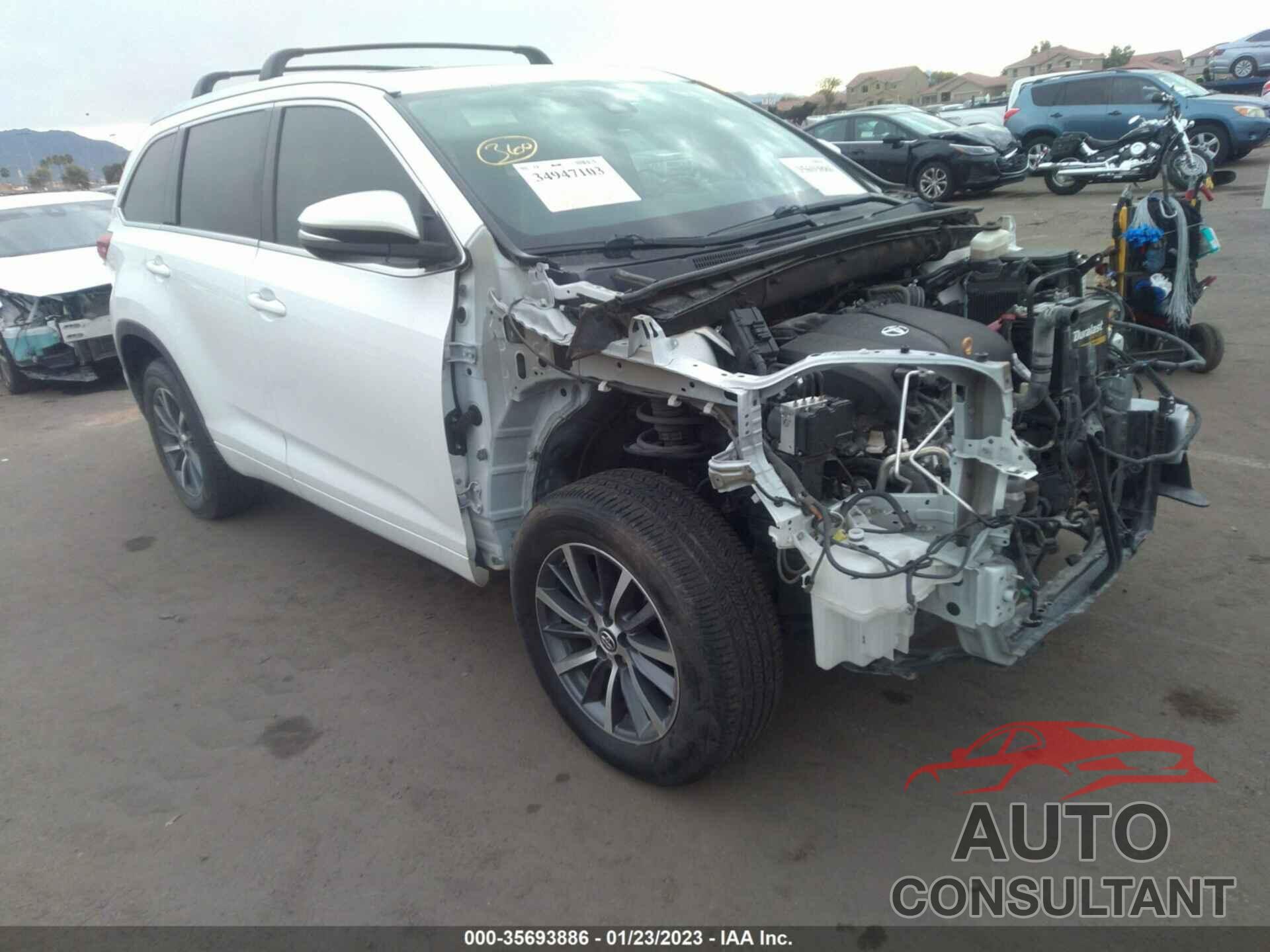 TOYOTA HIGHLANDER 2017 - 5TDKZRFH4HS217740