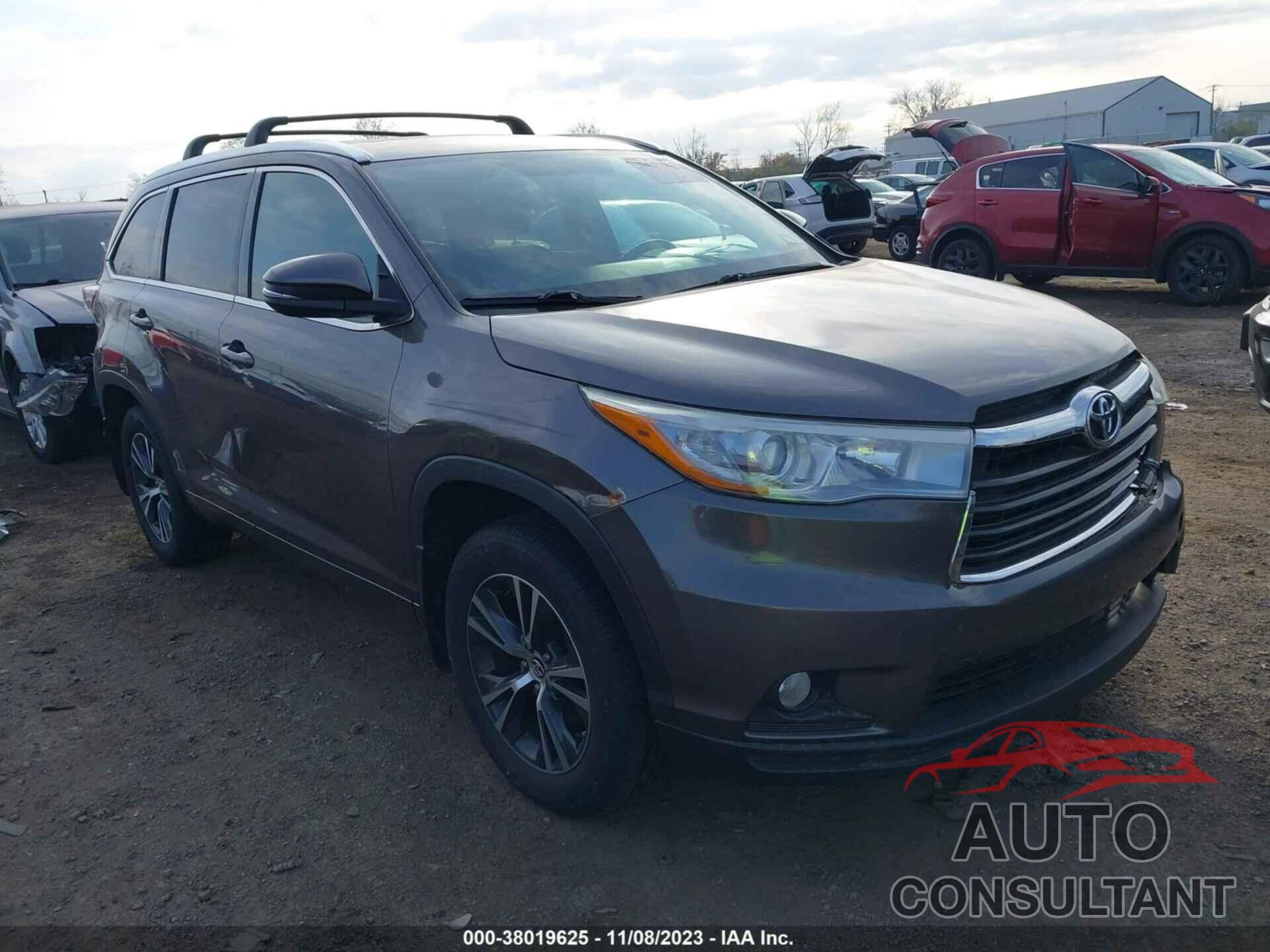 TOYOTA HIGHLANDER 2016 - 5TDJKRFH1GS248796