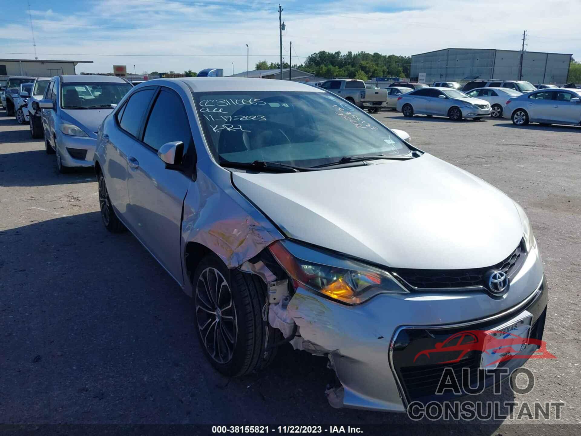 TOYOTA COROLLA 2016 - 5YFBURHE0GP513380