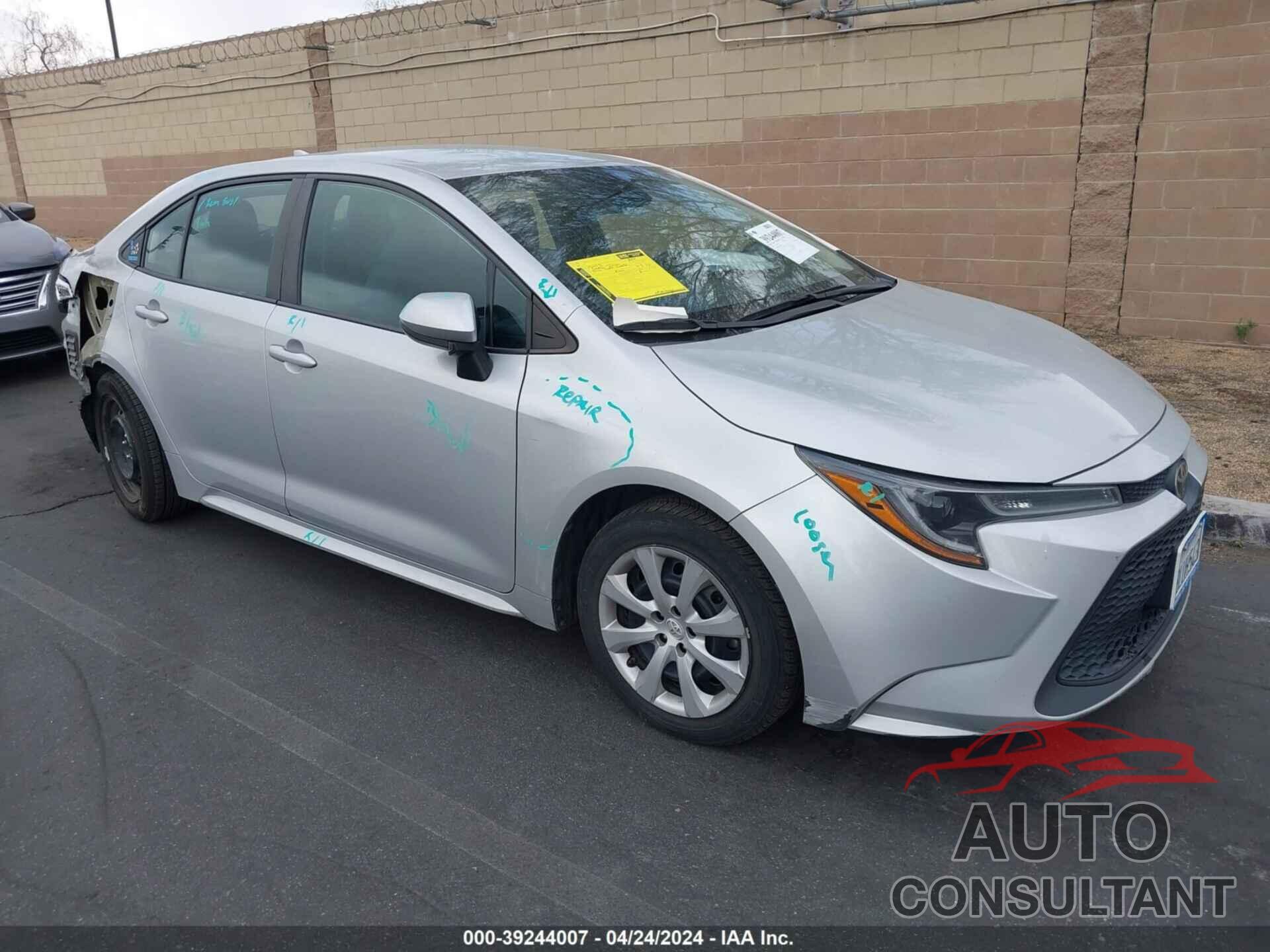 TOYOTA COROLLA 2020 - 5YFEPRAE1LP063506
