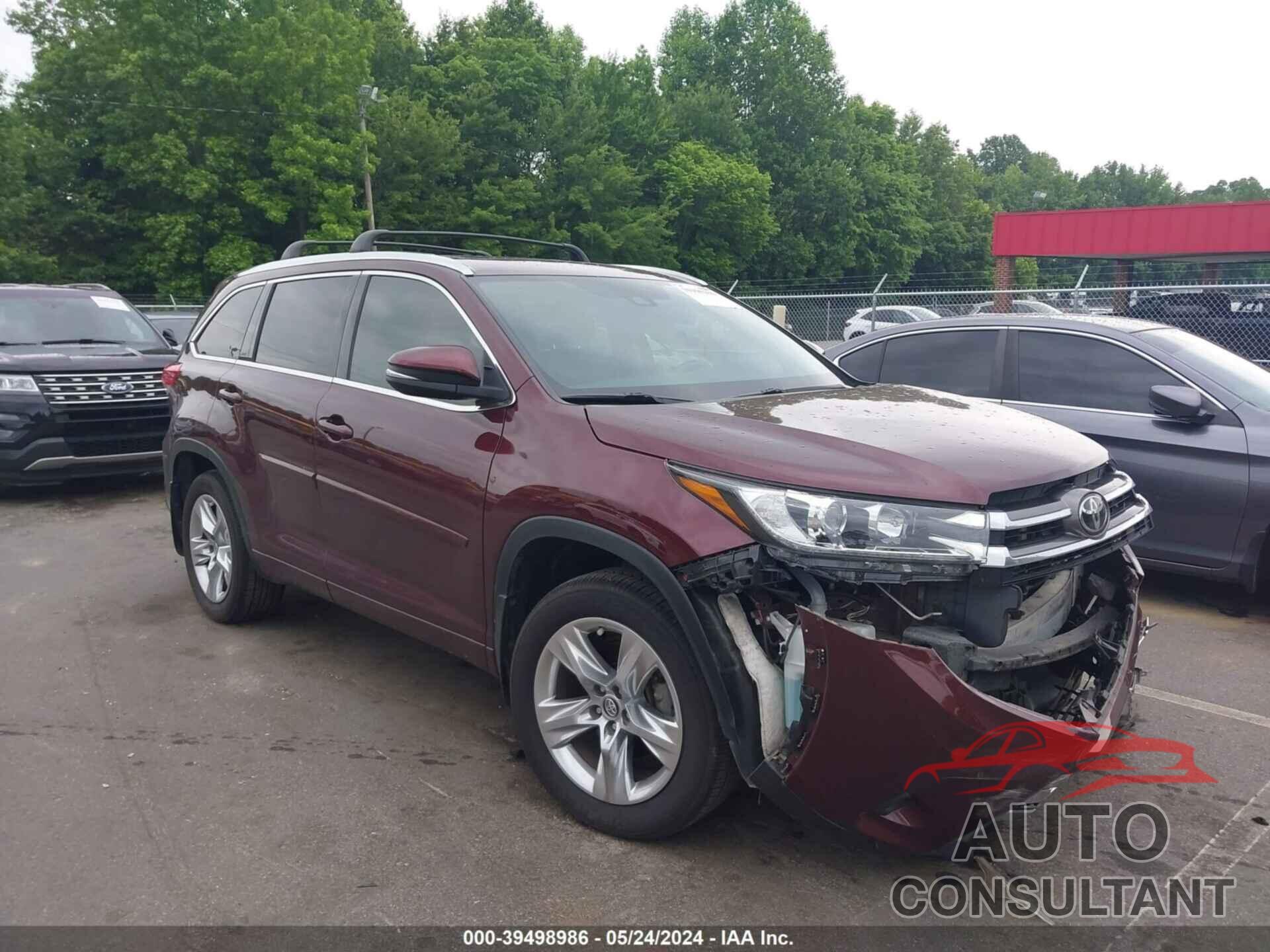 TOYOTA HIGHLANDER 2019 - 5TDDZRFH0KS704000