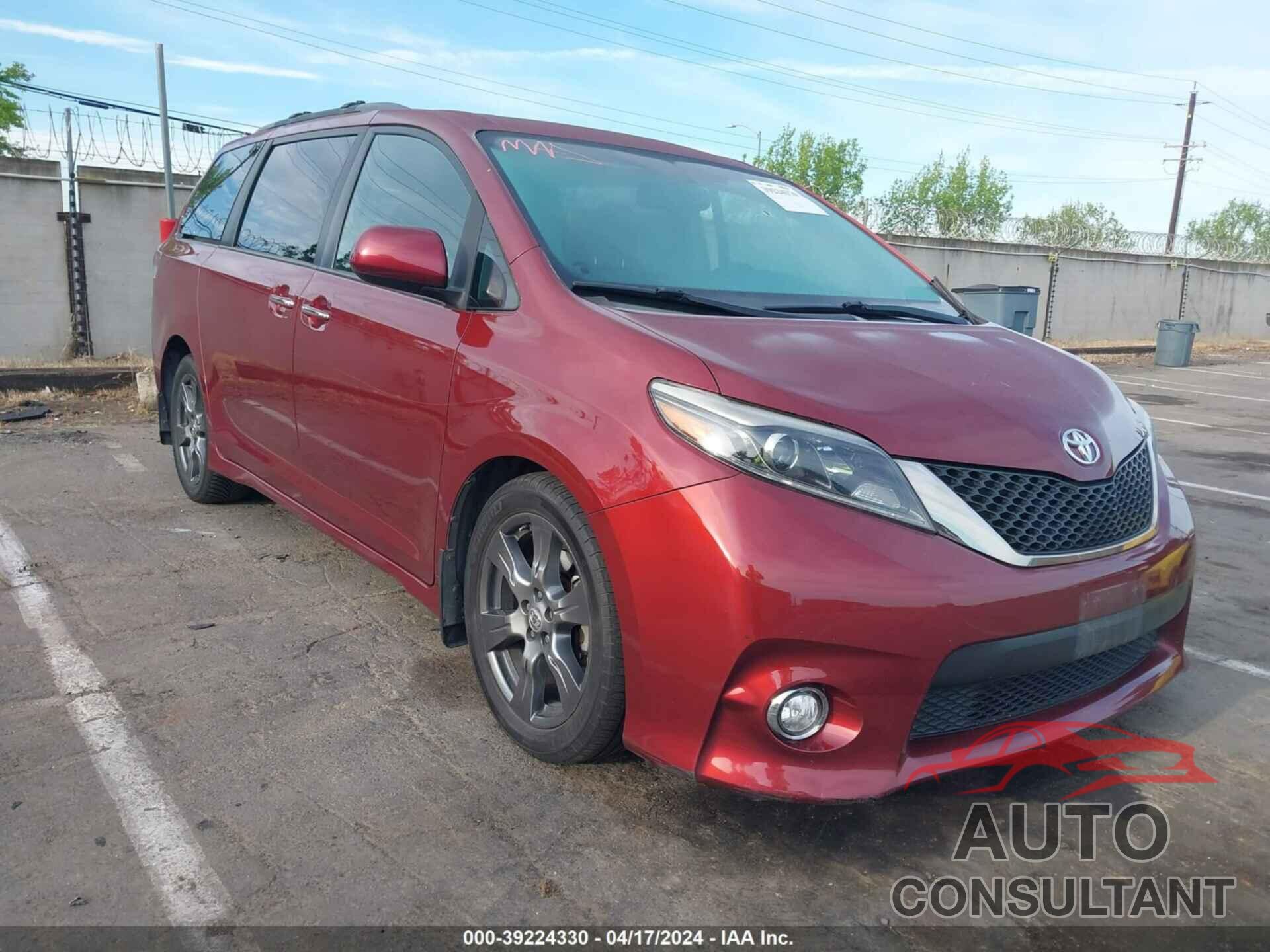 TOYOTA SIENNA 2017 - 5TDXZ3DC1HS766550