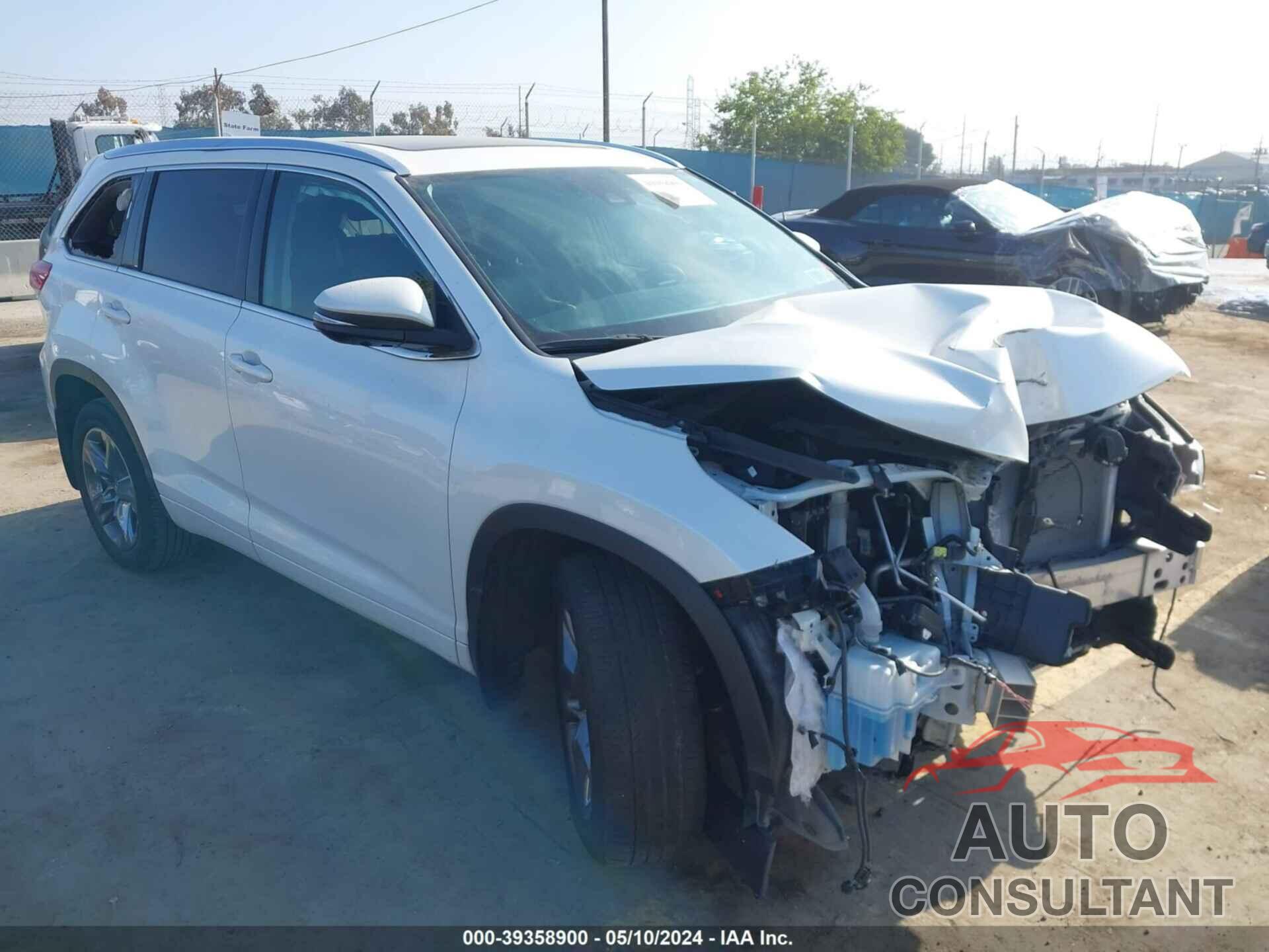 TOYOTA HIGHLANDER 2018 - 5TDDZRFH6JS912817