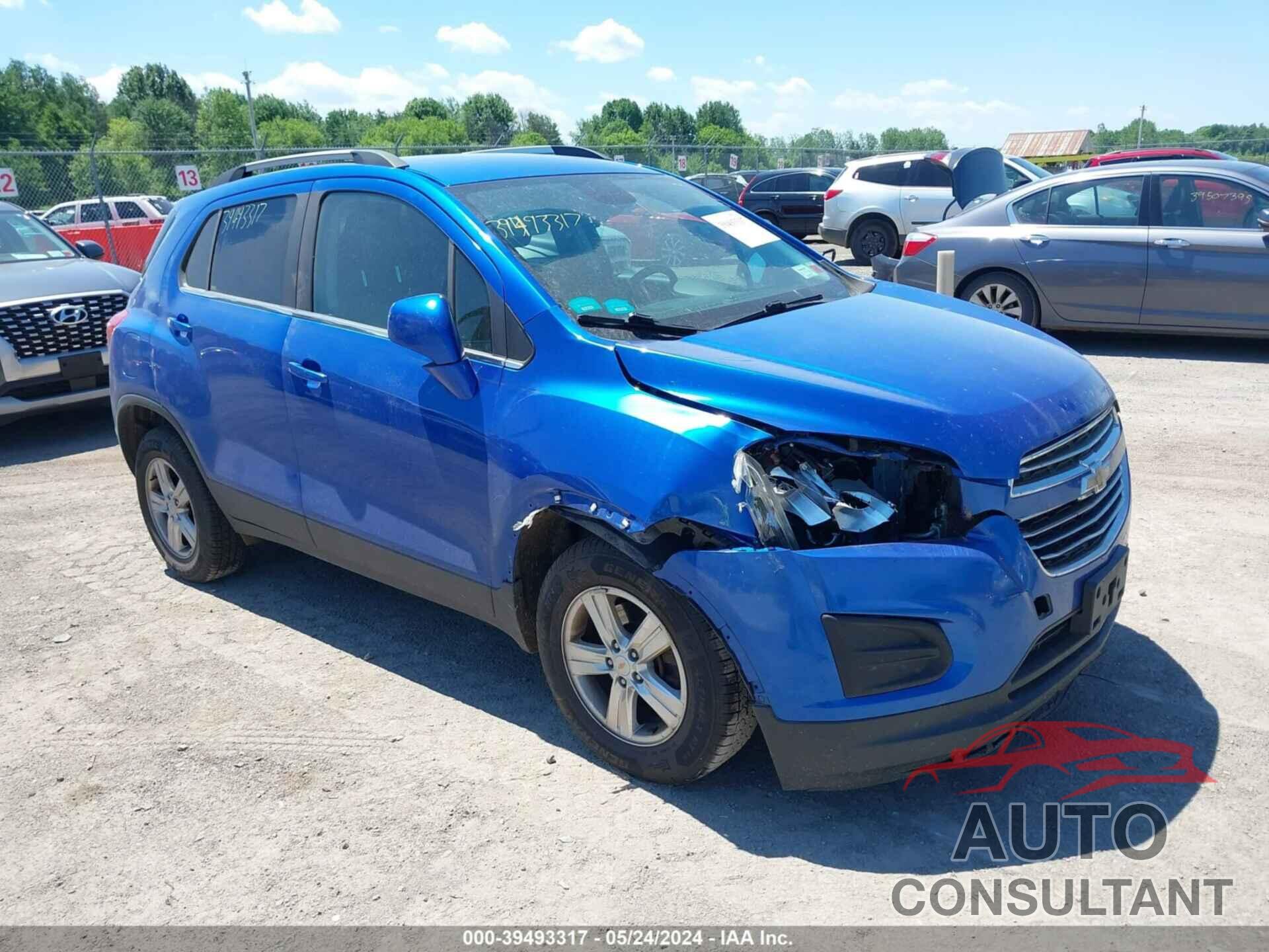 CHEVROLET TRAX 2016 - KL7CJPSB2GB738489