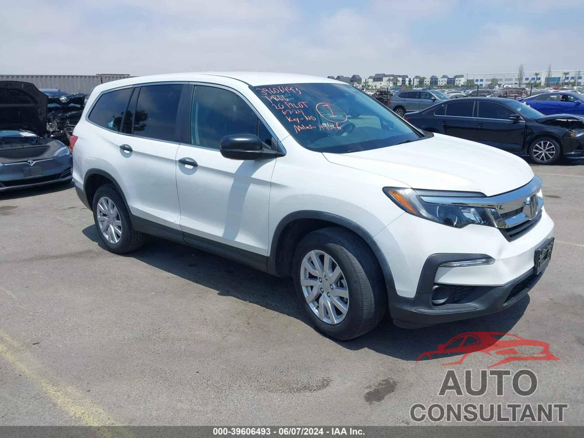 HONDA PILOT 2020 - 5FNYF5H16LB009111