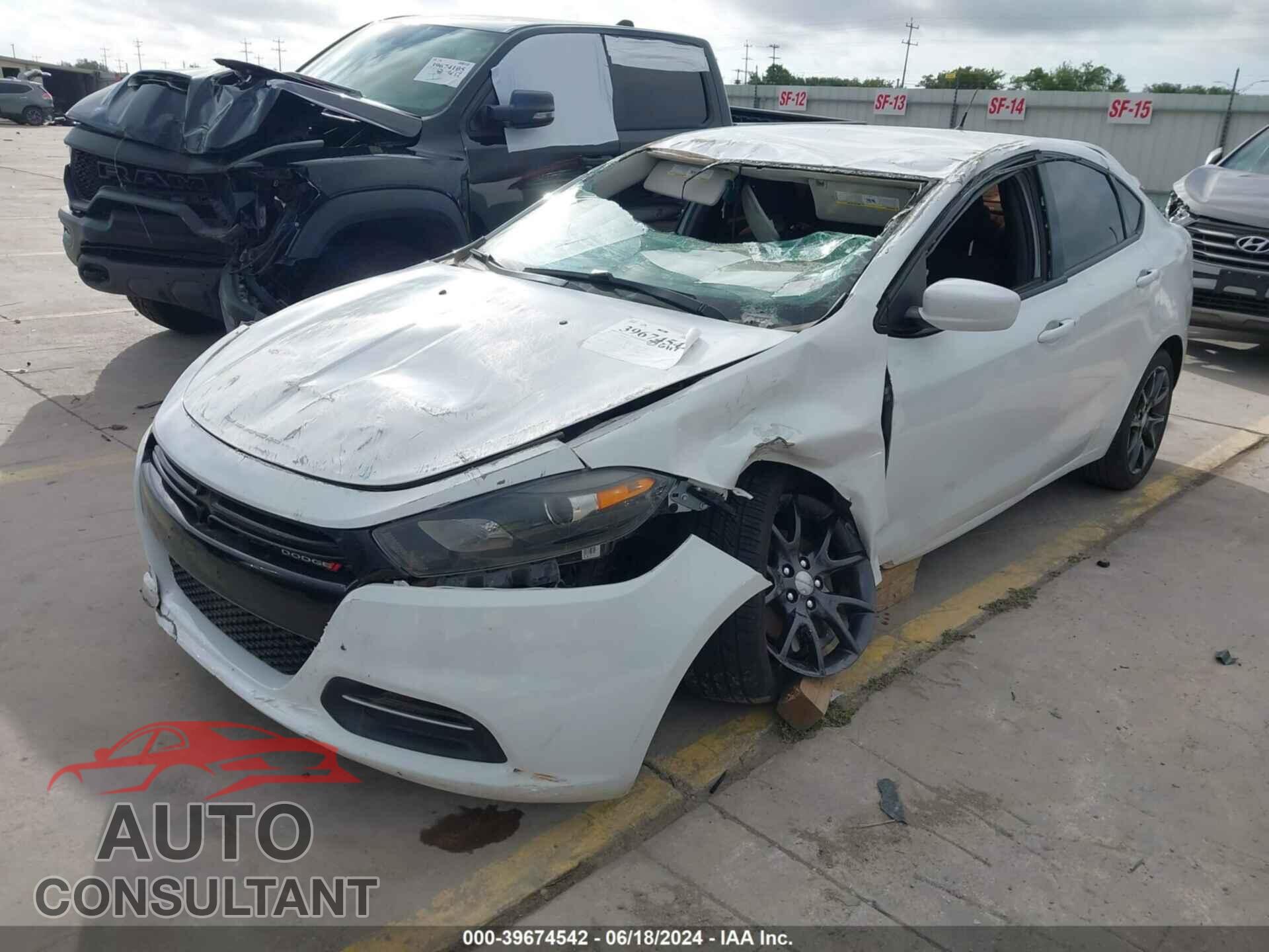 DODGE DART 2016 - 1C3CDFAA8GD728359