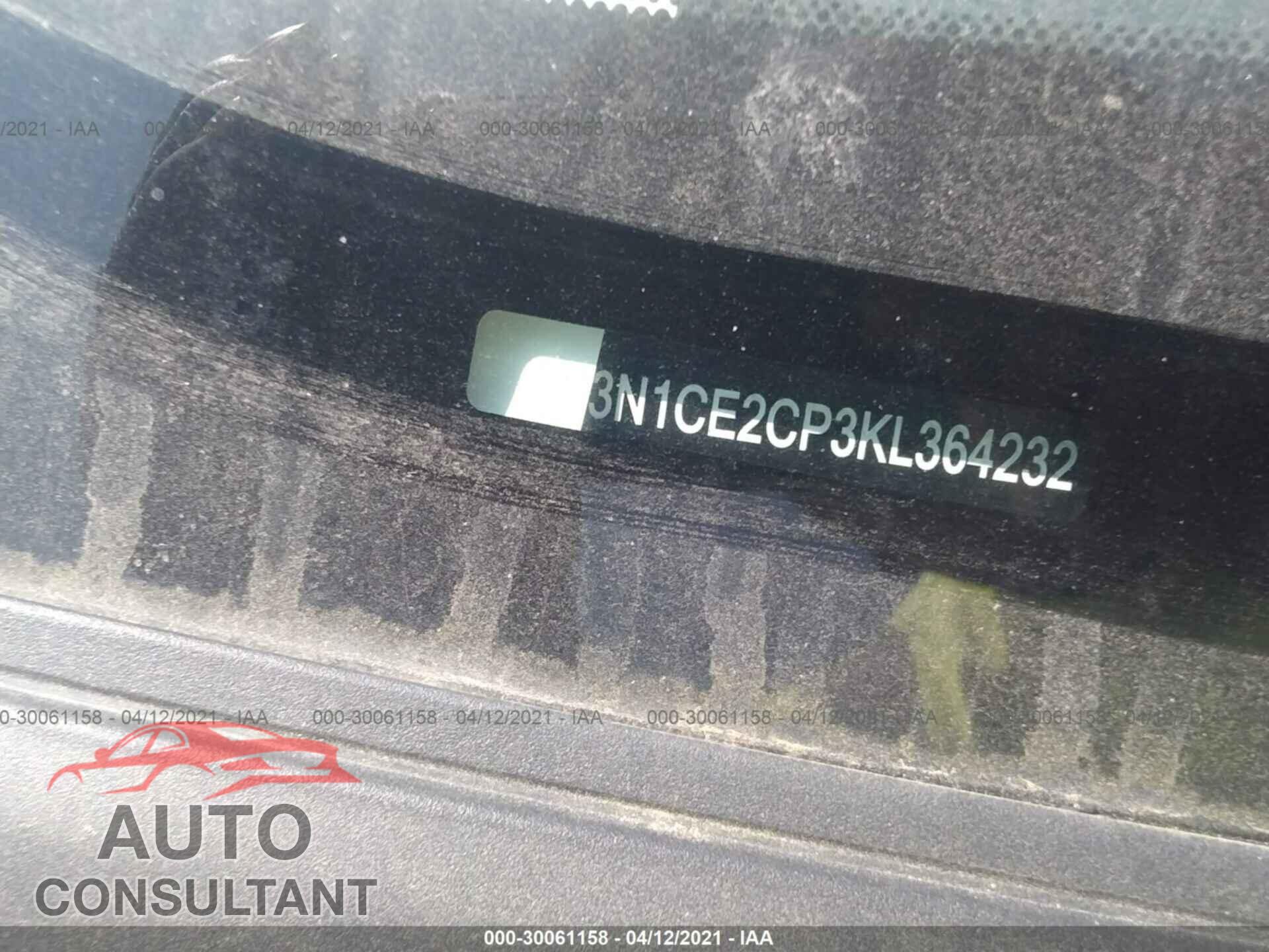 NISSAN VERSA NOTE 2019 - 3N1CE2CP3KL364232