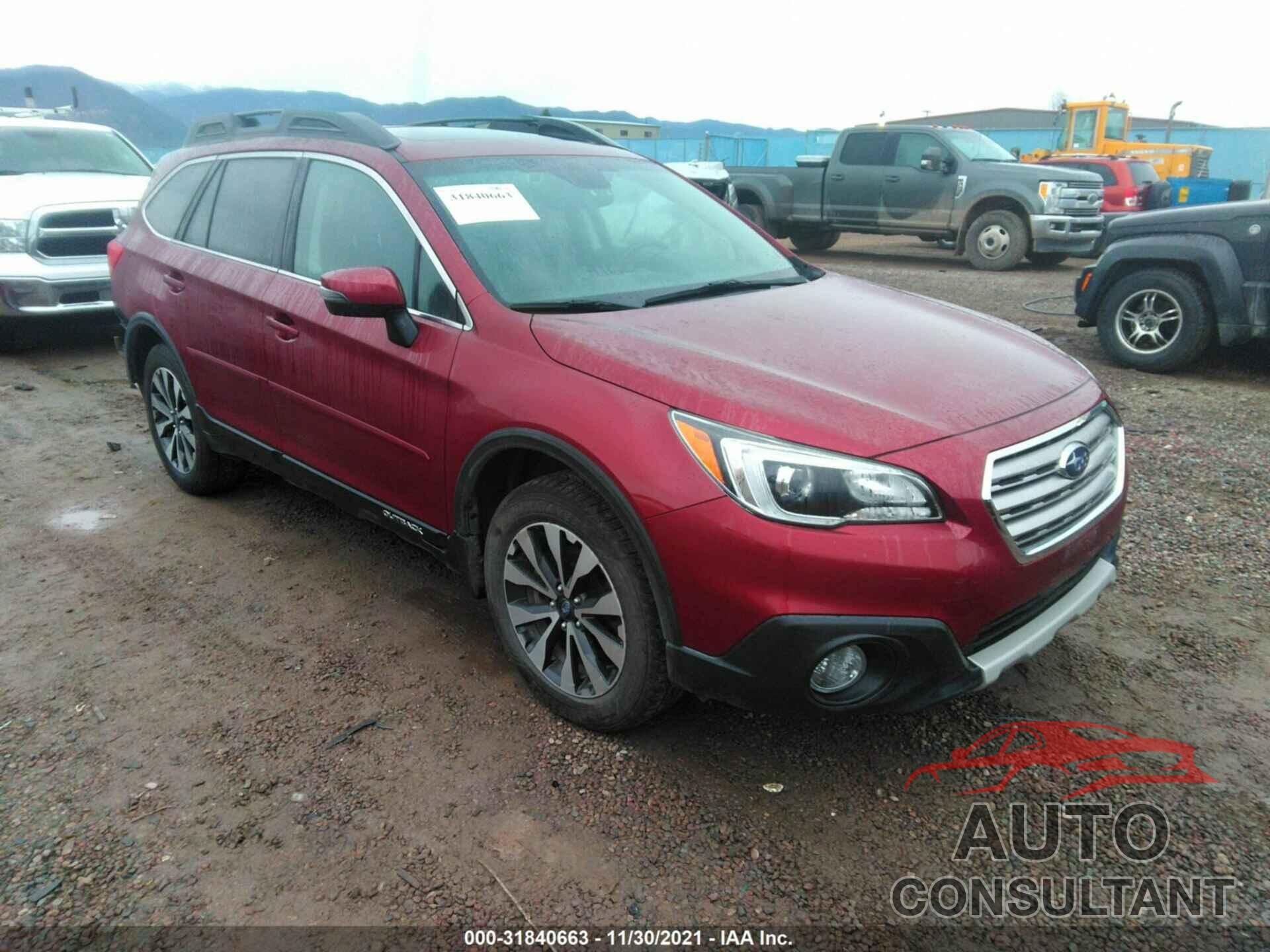 SUBARU OUTBACK 2016 - 4S4BSANC1G3249374