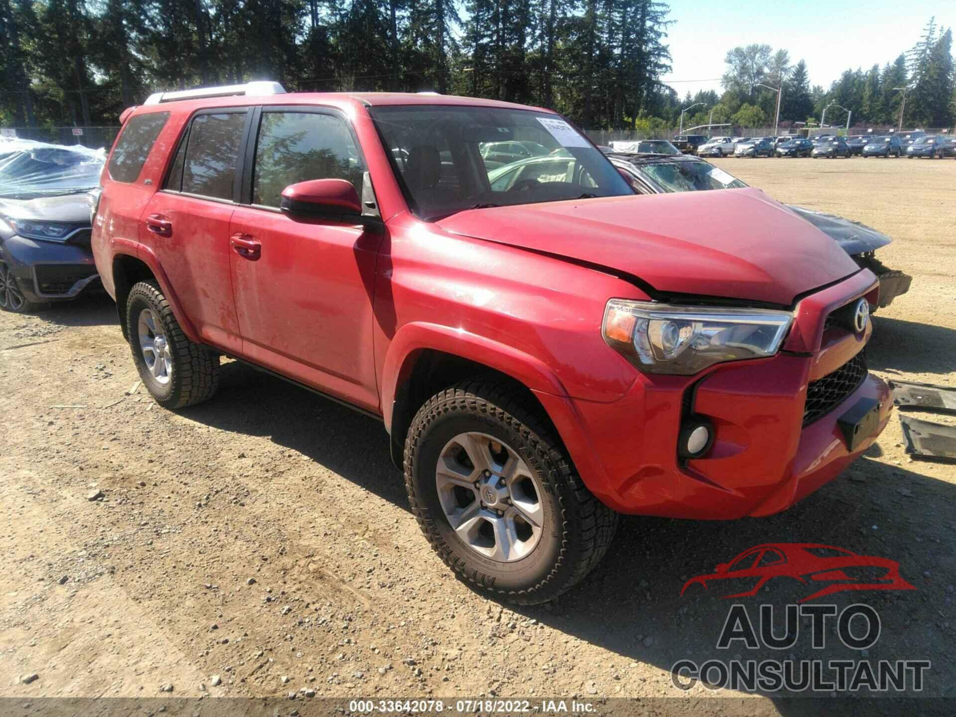 TOYOTA 4RUNNER 2016 - JTEBU5JRXG5315971